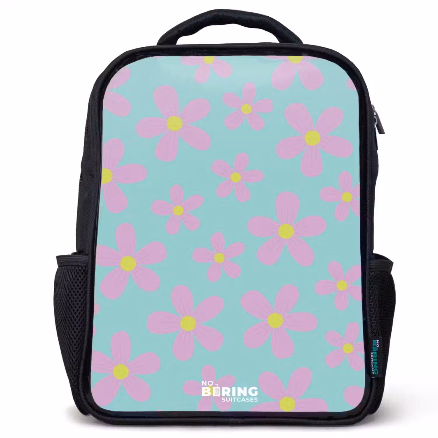 Madeliefjesmania mint Rugzak - Zwart middel -3d