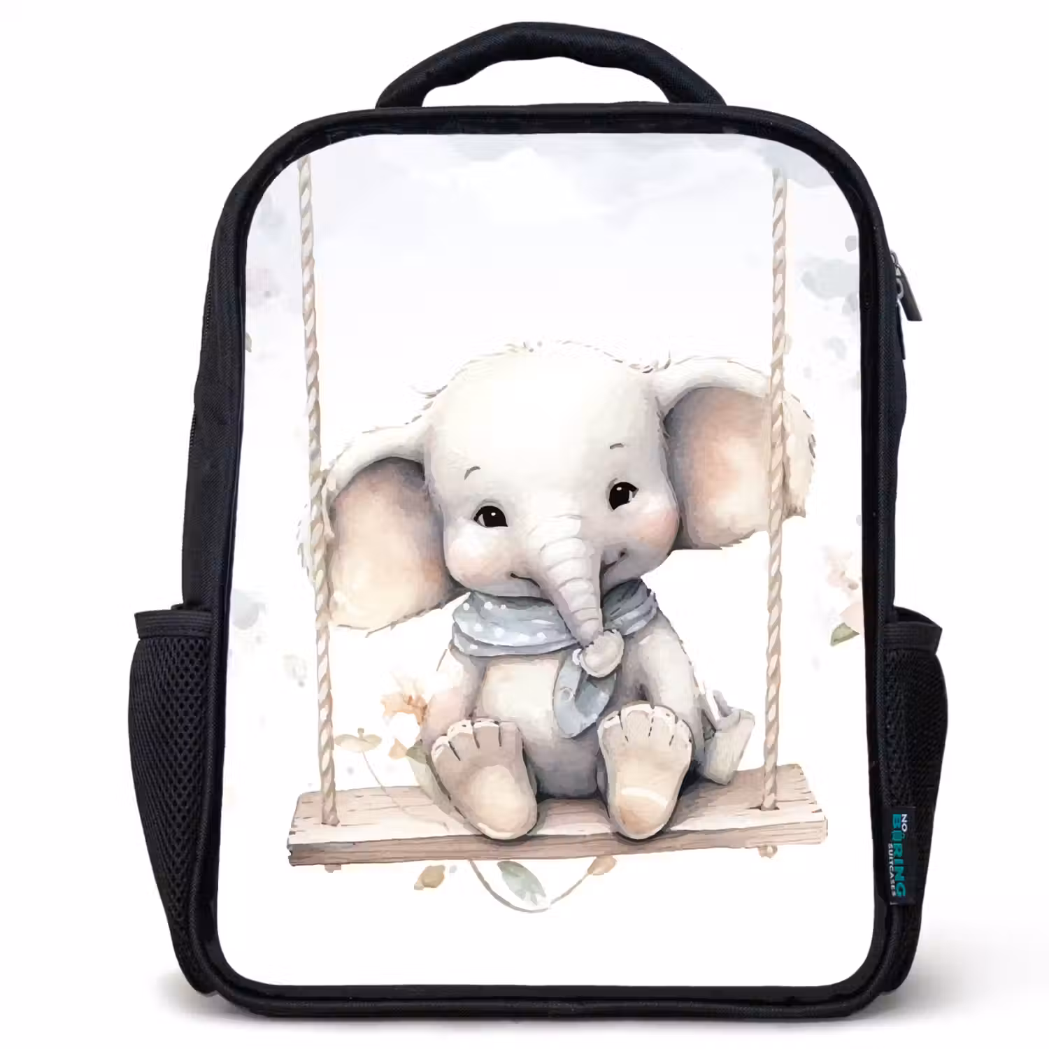 Olifant - Dier - Kinderen Rugzak - Zwart middel -3d