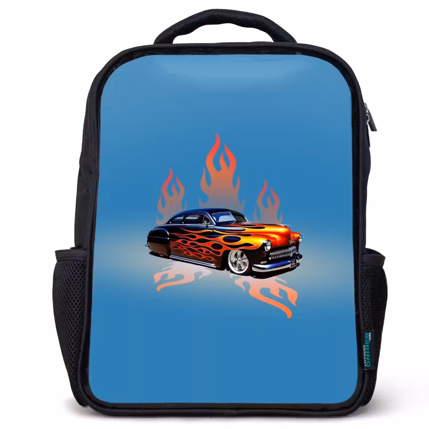 Hotrod flames Rugzak - Zwart middel -3d