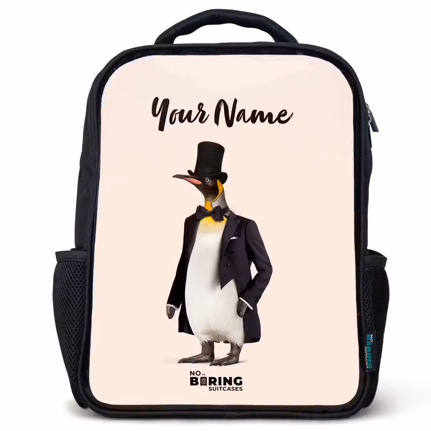 Pinguin in Pak Rugzak - Zwart middel -3d