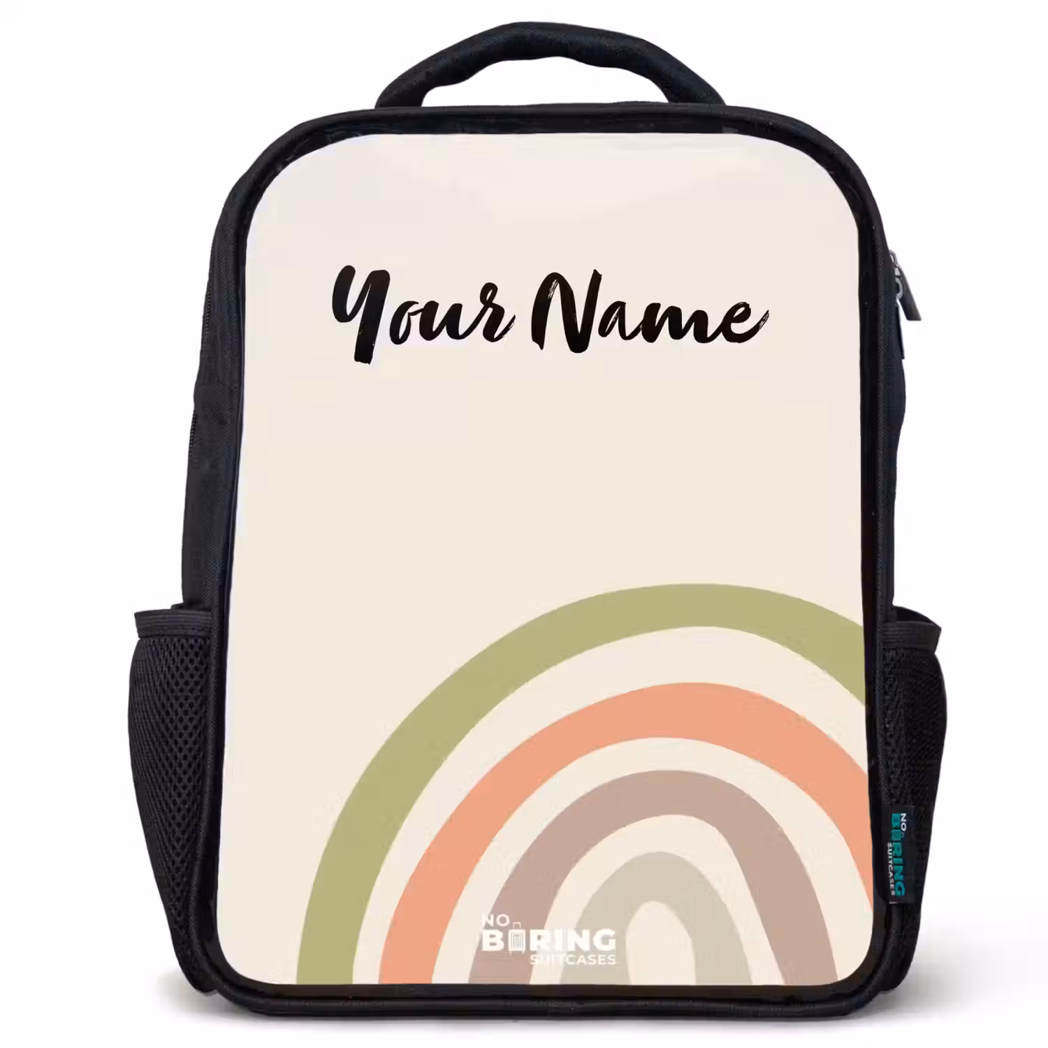 Ruwe regenboog pastel Rugzak - Zwart middel -3d
