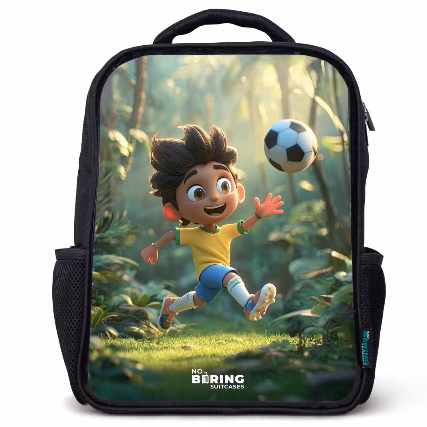 Voetbal - Jongen - Bos Rugzak - Zwart middel -3d