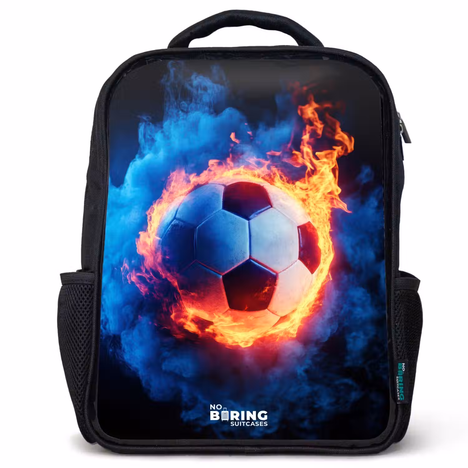Voetbal in vuur en ijs Rugzak - Zwart middel -3d