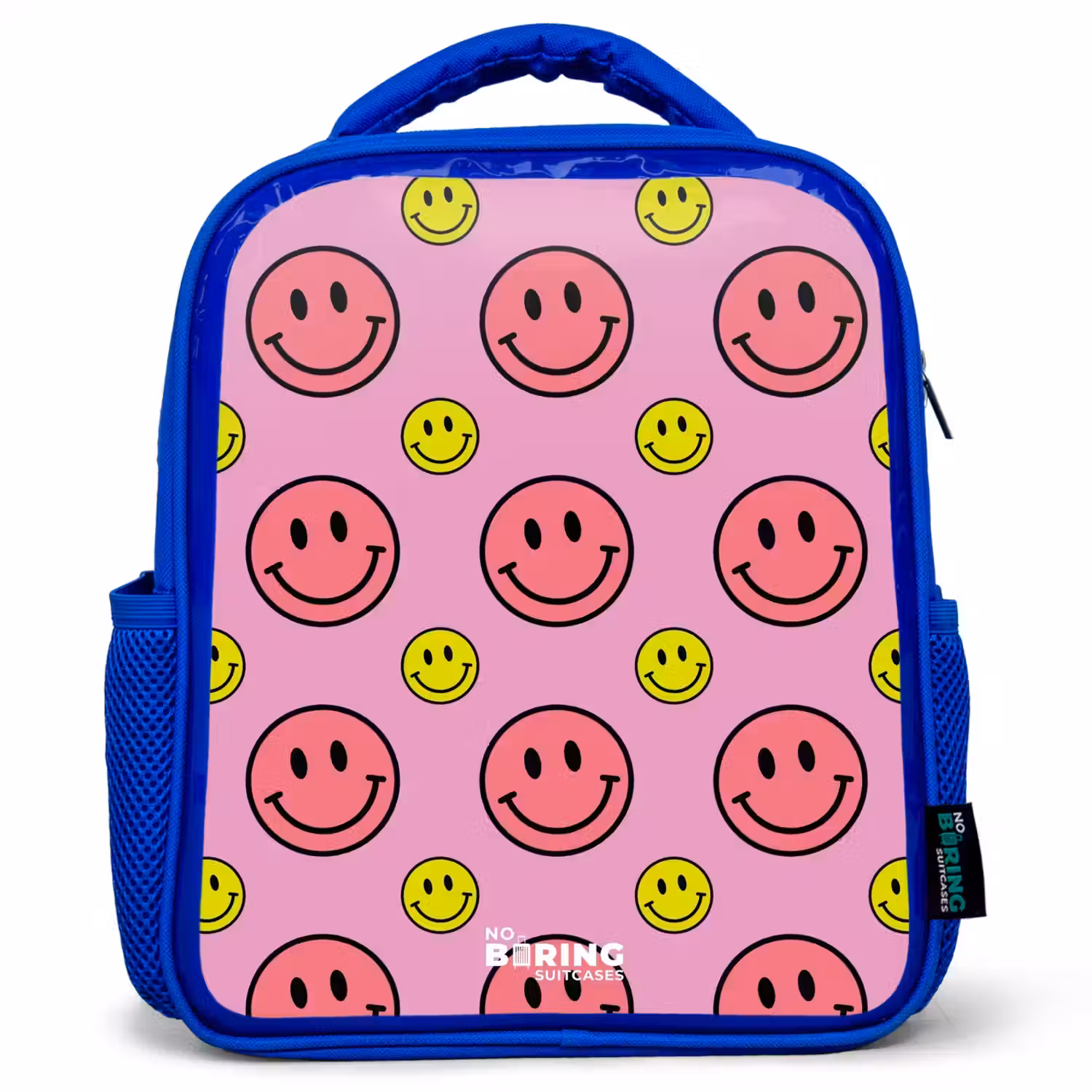 All smiles roze Kinderrugzak - Blauw middel -3d