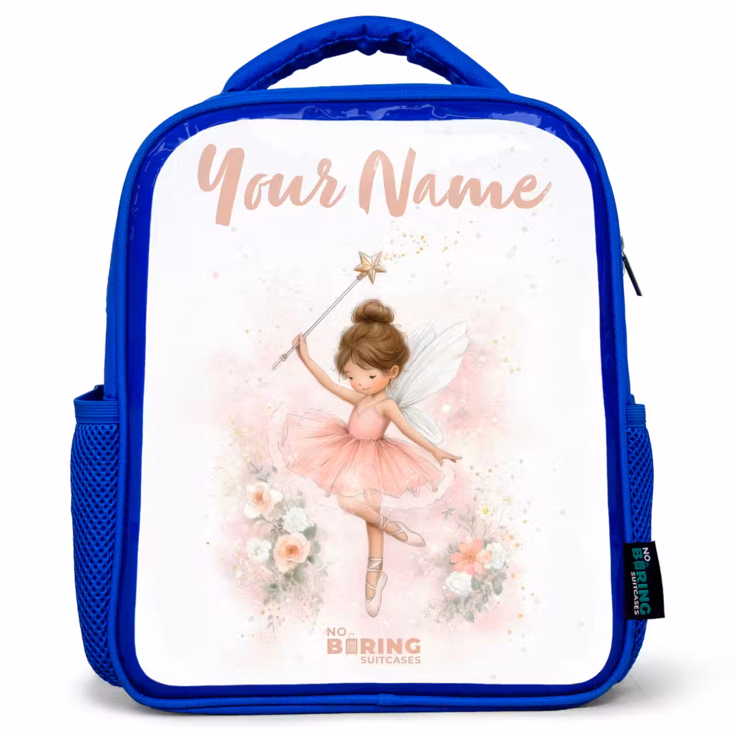 Ballerina fee in roze Kinderrugzak - Blauw middel -3d