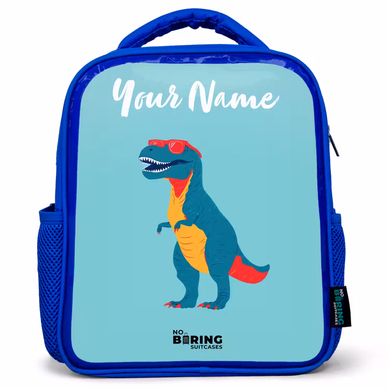Dino - Dier - Zonnebril Kinderrugzak - Blauw middel -3d