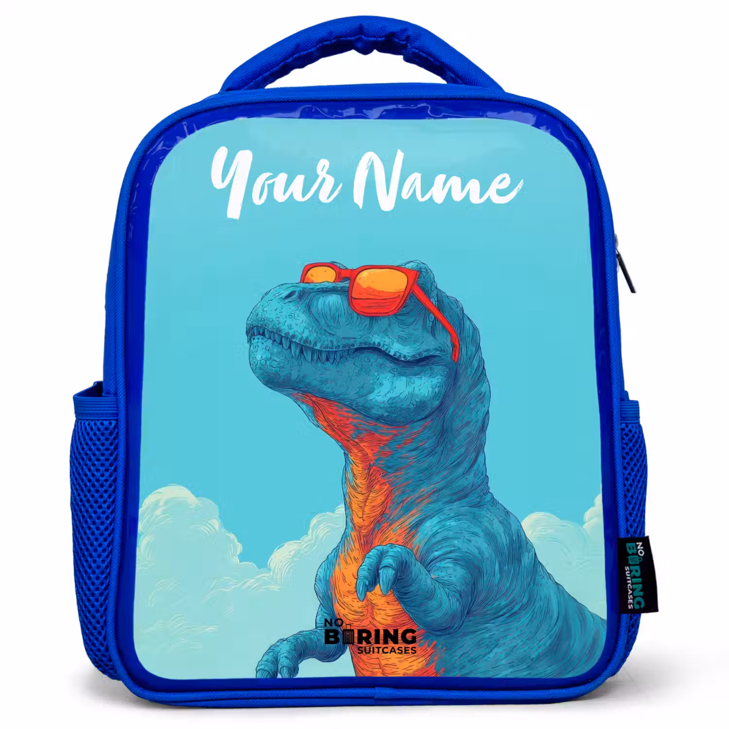 Dino - Zonnebril - Blauw Kinderrugzak - Blauw middel -3d