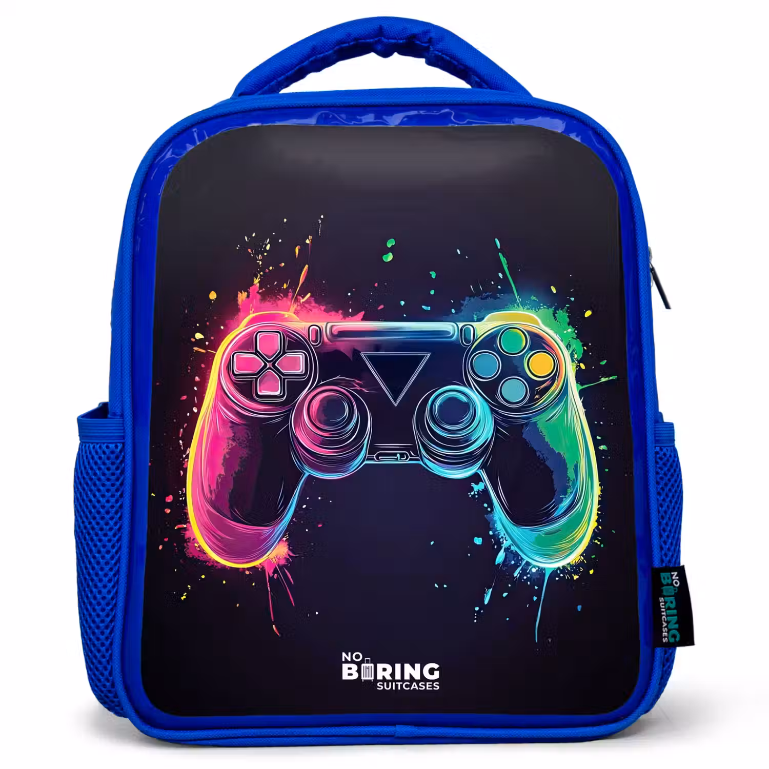Game - Controller - Kleurrijk Kinderrugzak - Blauw middel -3d