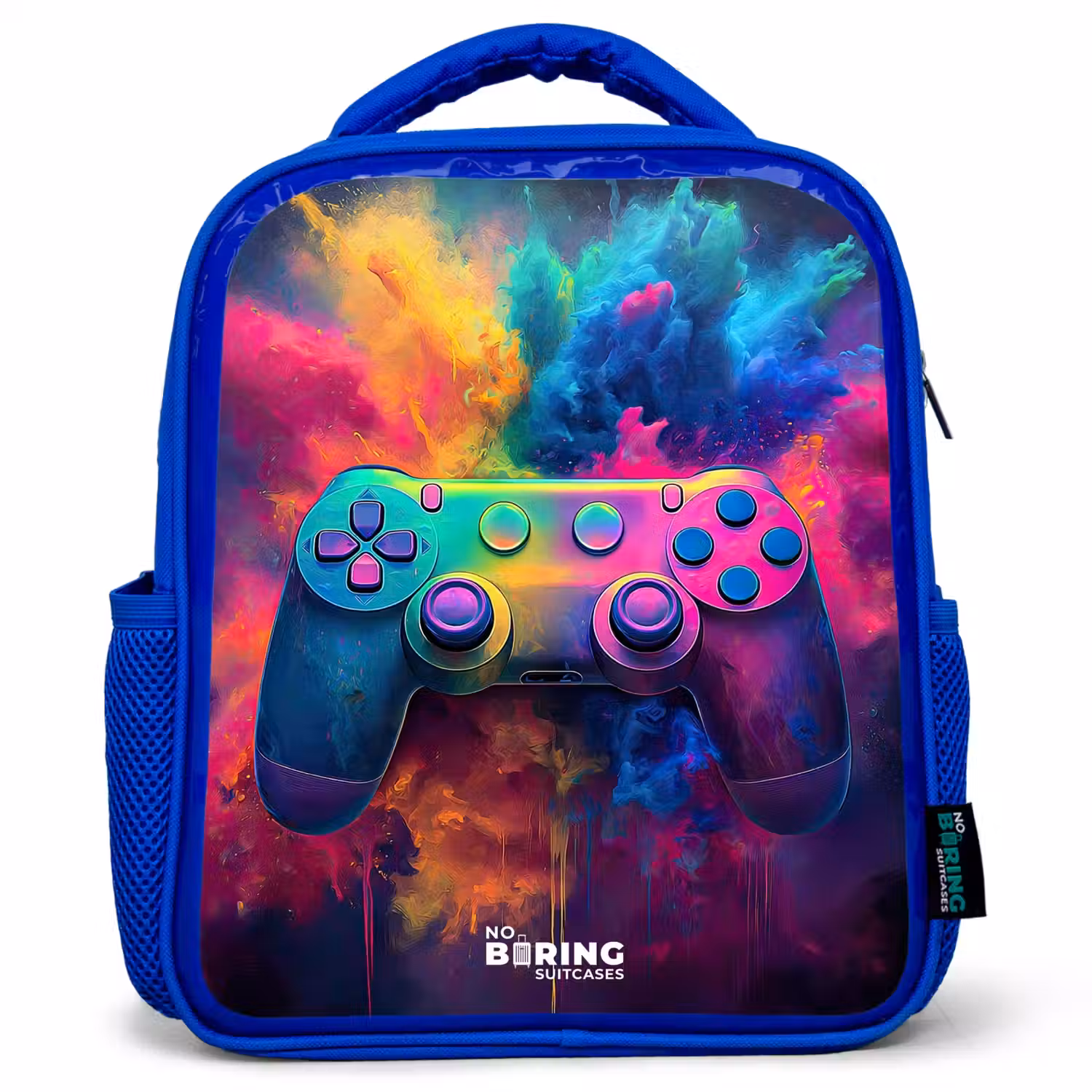 Game - Controller - Kleurrijk - Explosie Kinderrugzak - Blauw middel -3d