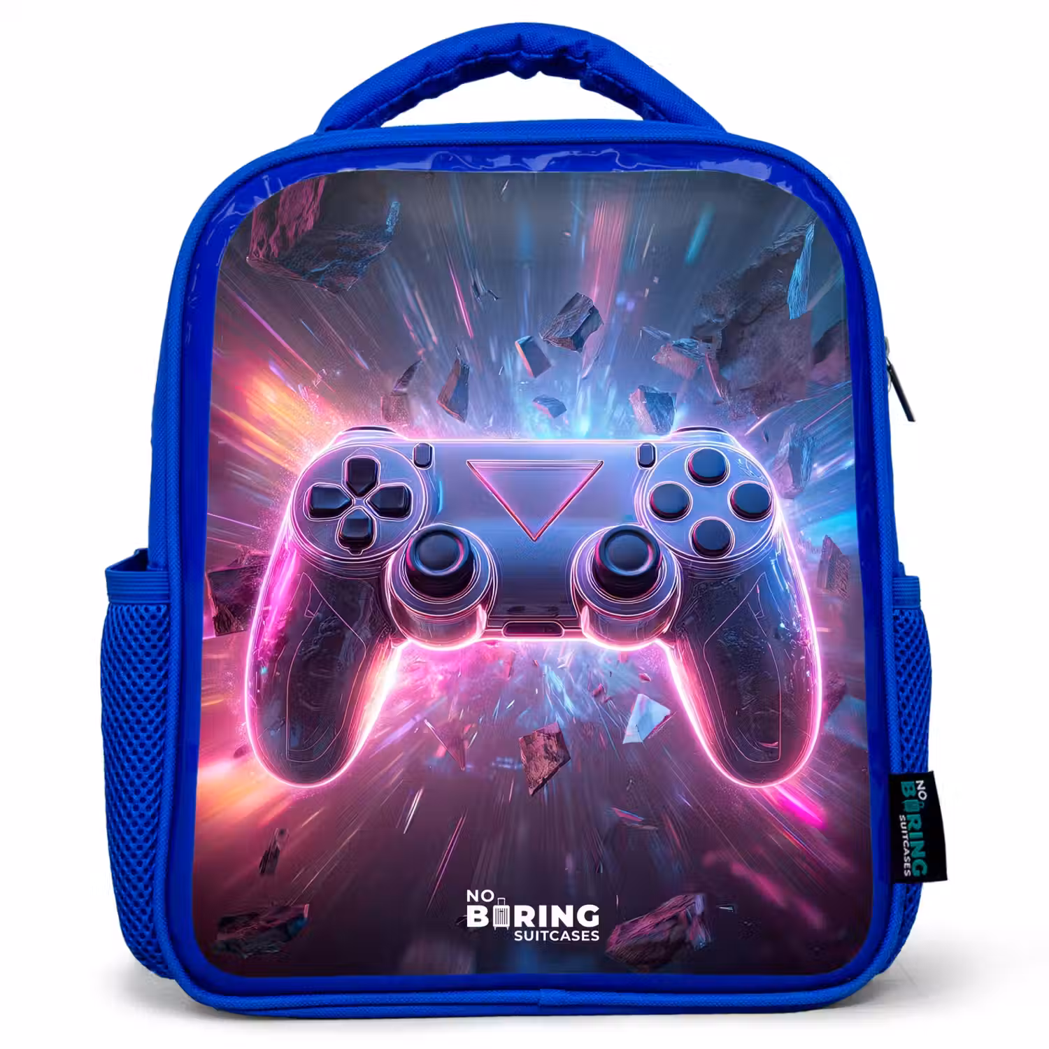 Game - Controller - Neon Kinderrugzak - Blauw middel -3d