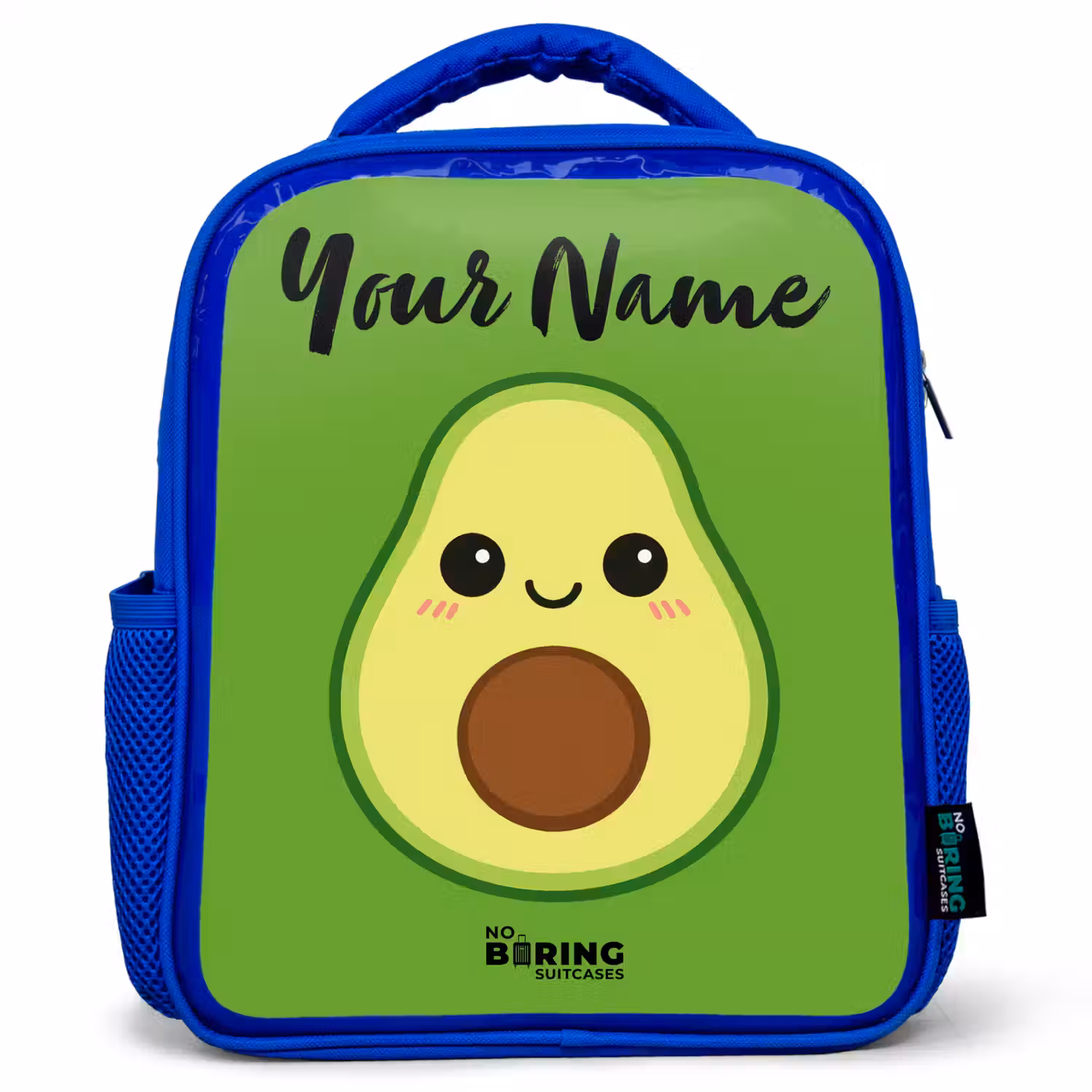 Kawai - Avocado - Groen Kinderrugzak - Blauw middel -3d