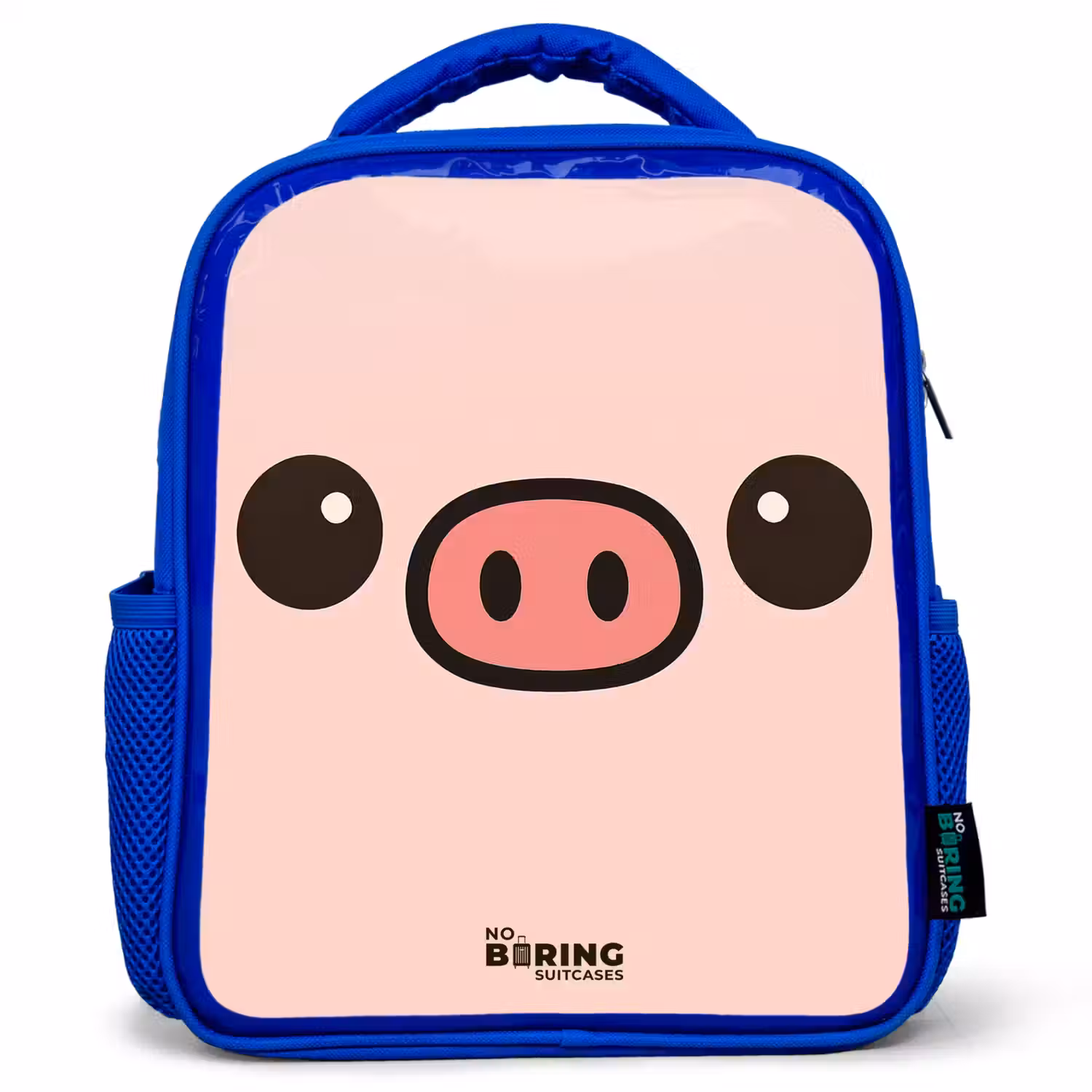 Kawai - Varken - Roze Kinderrugzak - Blauw middel -3d