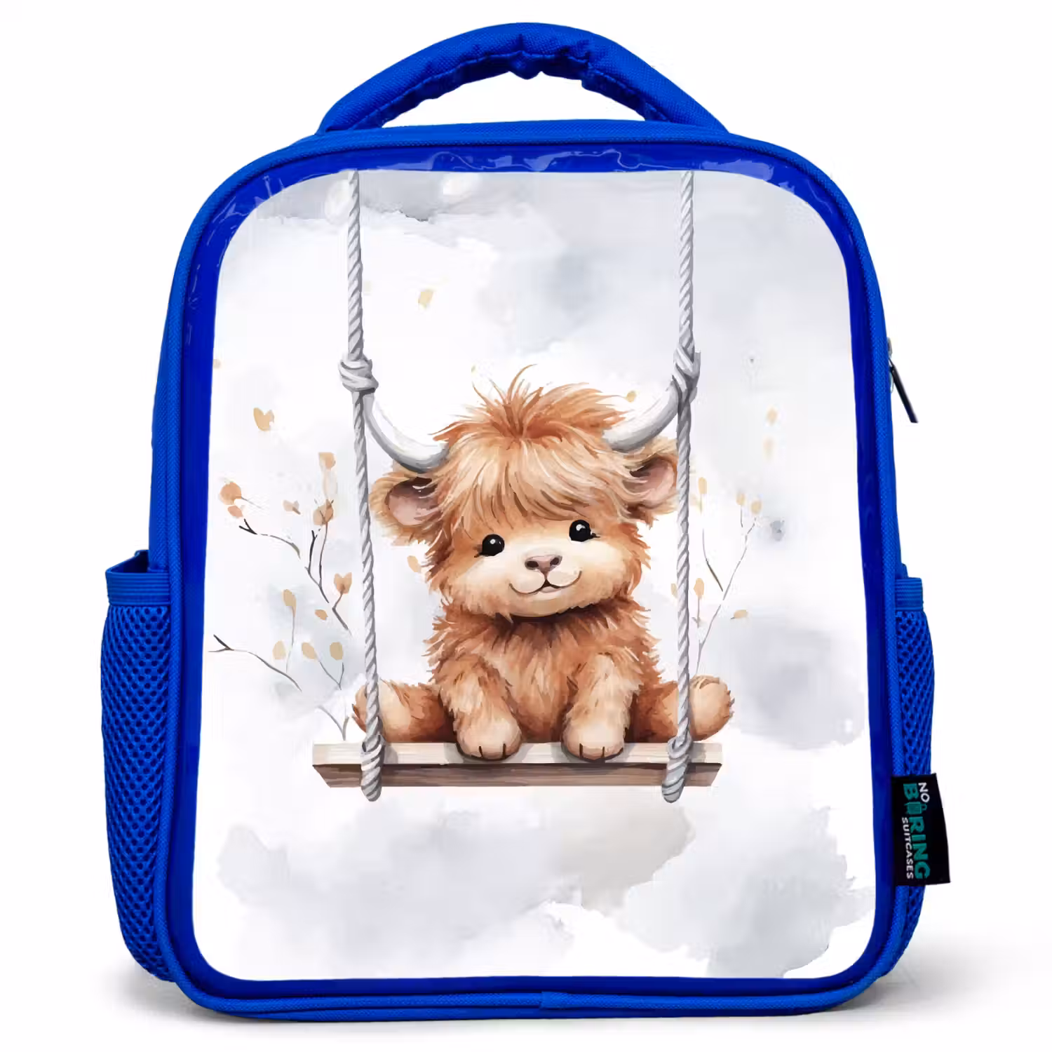 Schotse hooglander - Dier - Kinderen Kinderrugzak - Blauw middel -3d