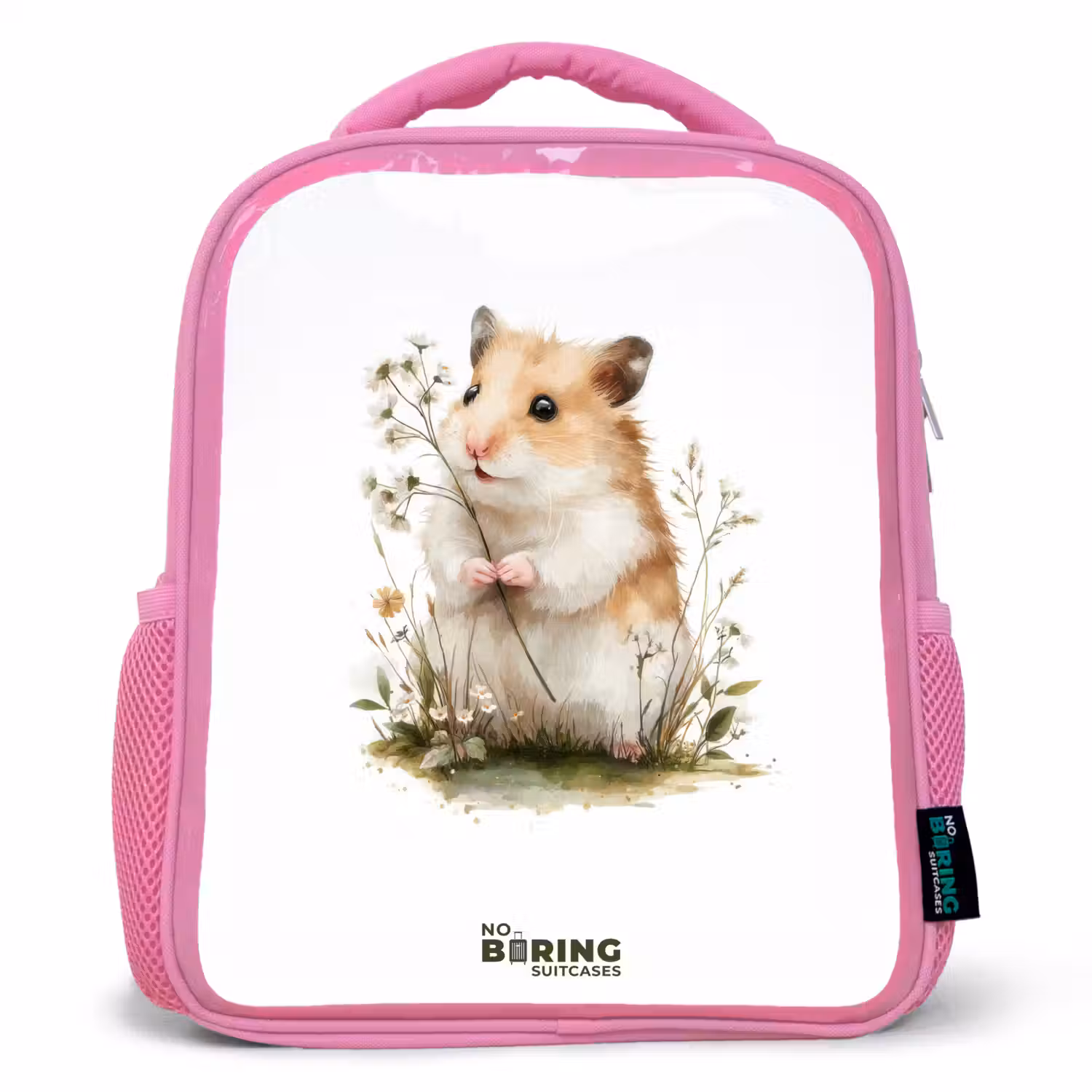 Dier - Natuur - Hamster Kinderrugzak - Roze middel -3d