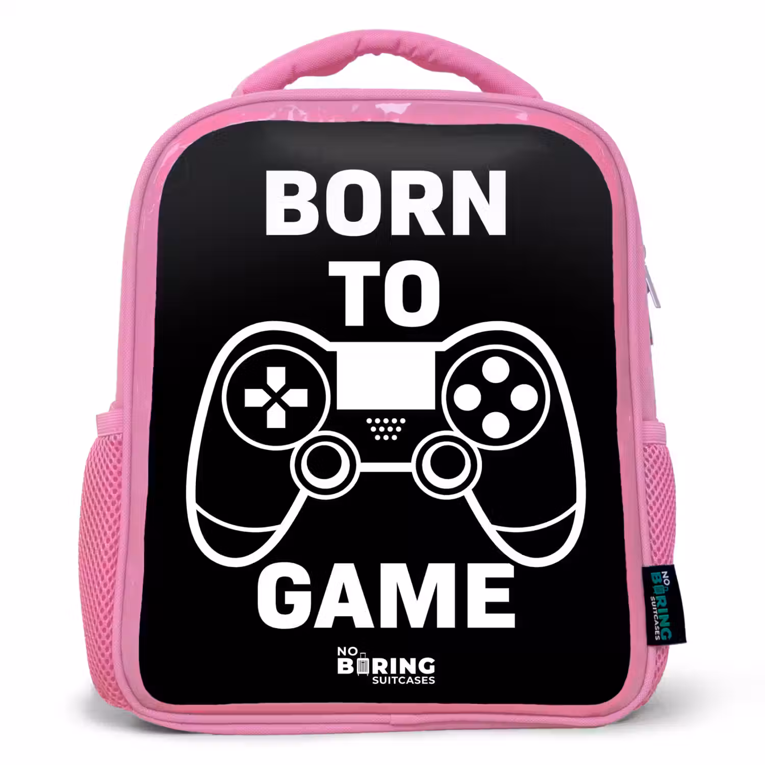 Born to game met controller Kinderrugzak - Roze middel -3d