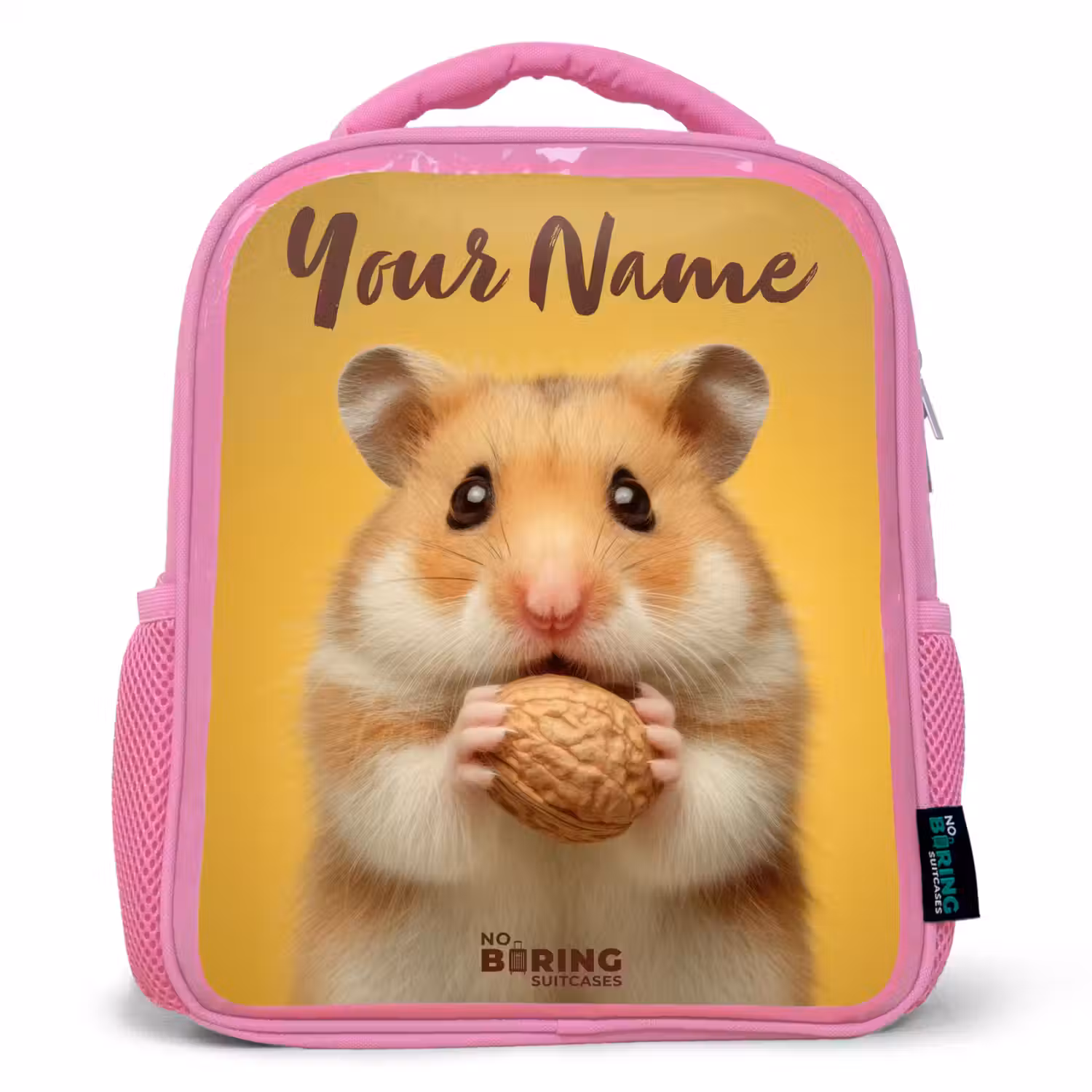 Hamster - Walnoot - Dier Kinderrugzak - Roze middel -3d