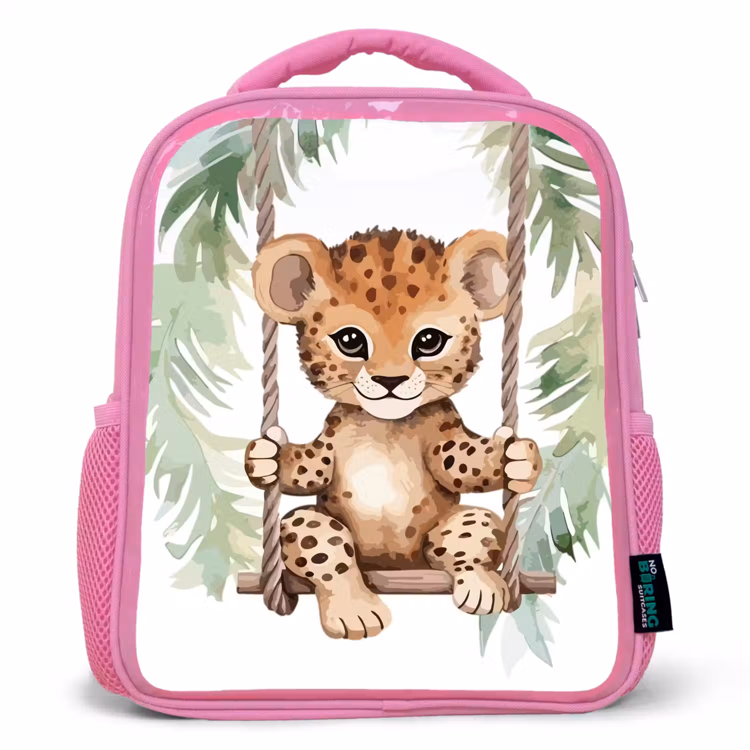Luipaard - Dier - Kinderen - Jungle Kinderrugzak - Roze middel -3d