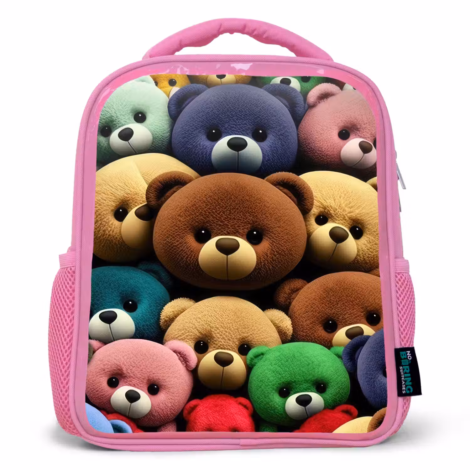 Bonte Berenbende Kinderrugzak - Roze middel -3d