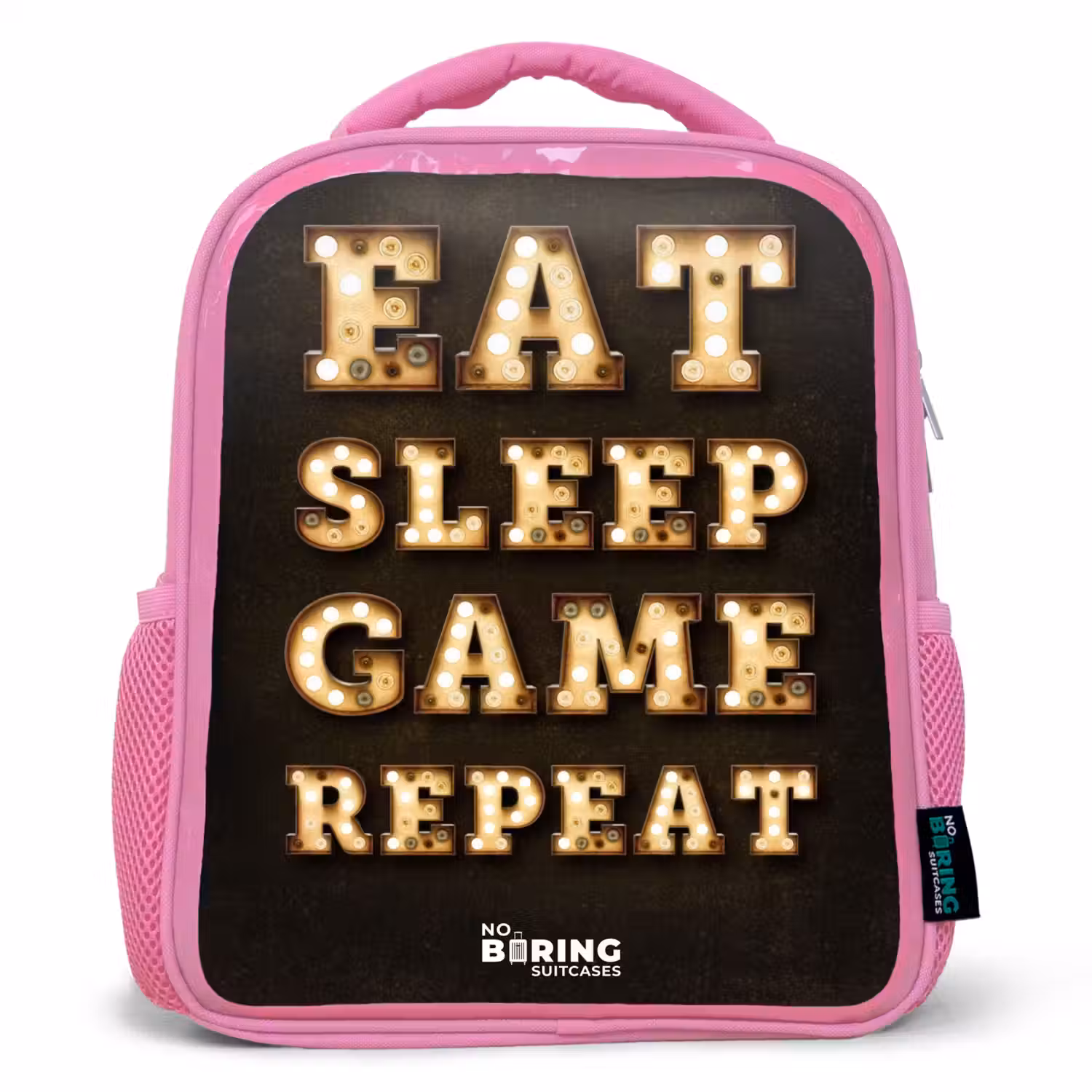 Qoute met licht Kinderrugzak - Roze middel -3d