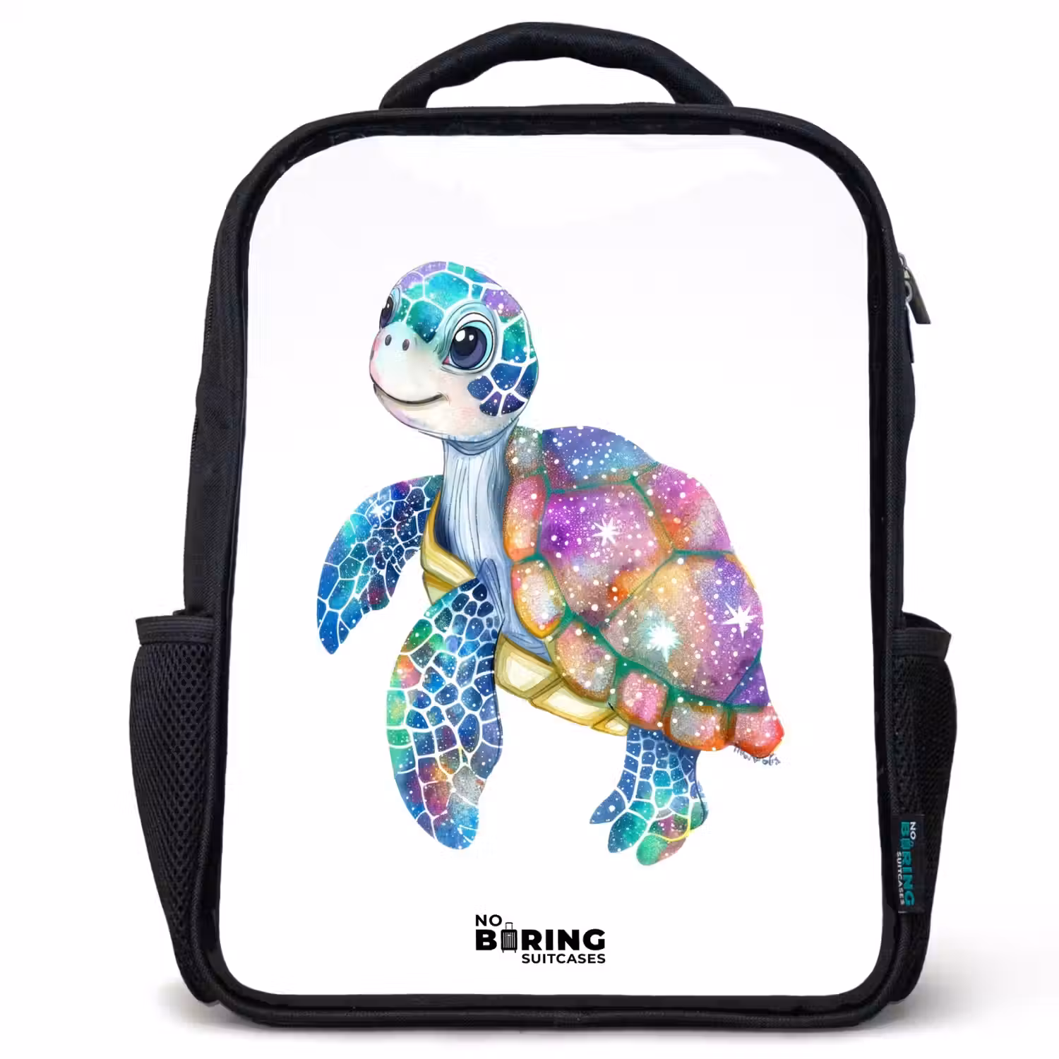 zeeschildpad vol kleuren Rugzak - Zwart middel -3d