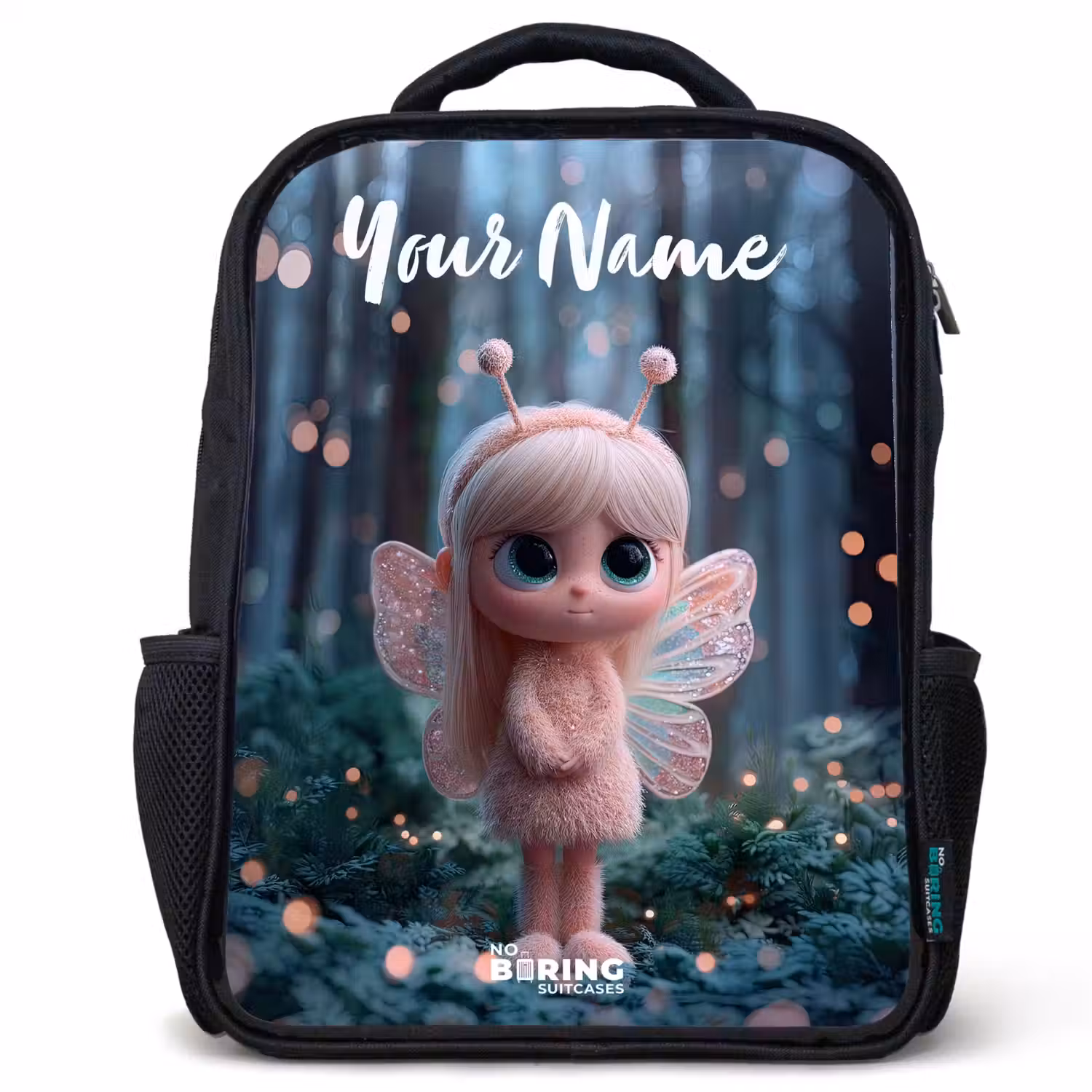 Fairy - Bos - Glitters Rugzak - Zwart middel -3d