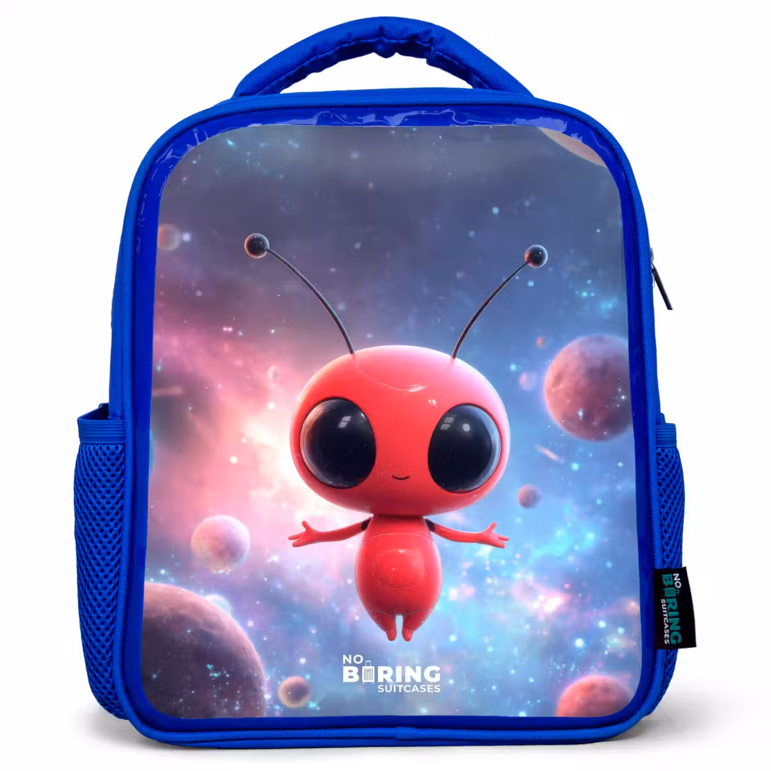 Rood Ruimtewezen in Kosmische Dans Kinderrugzak - Blauw middel -3d