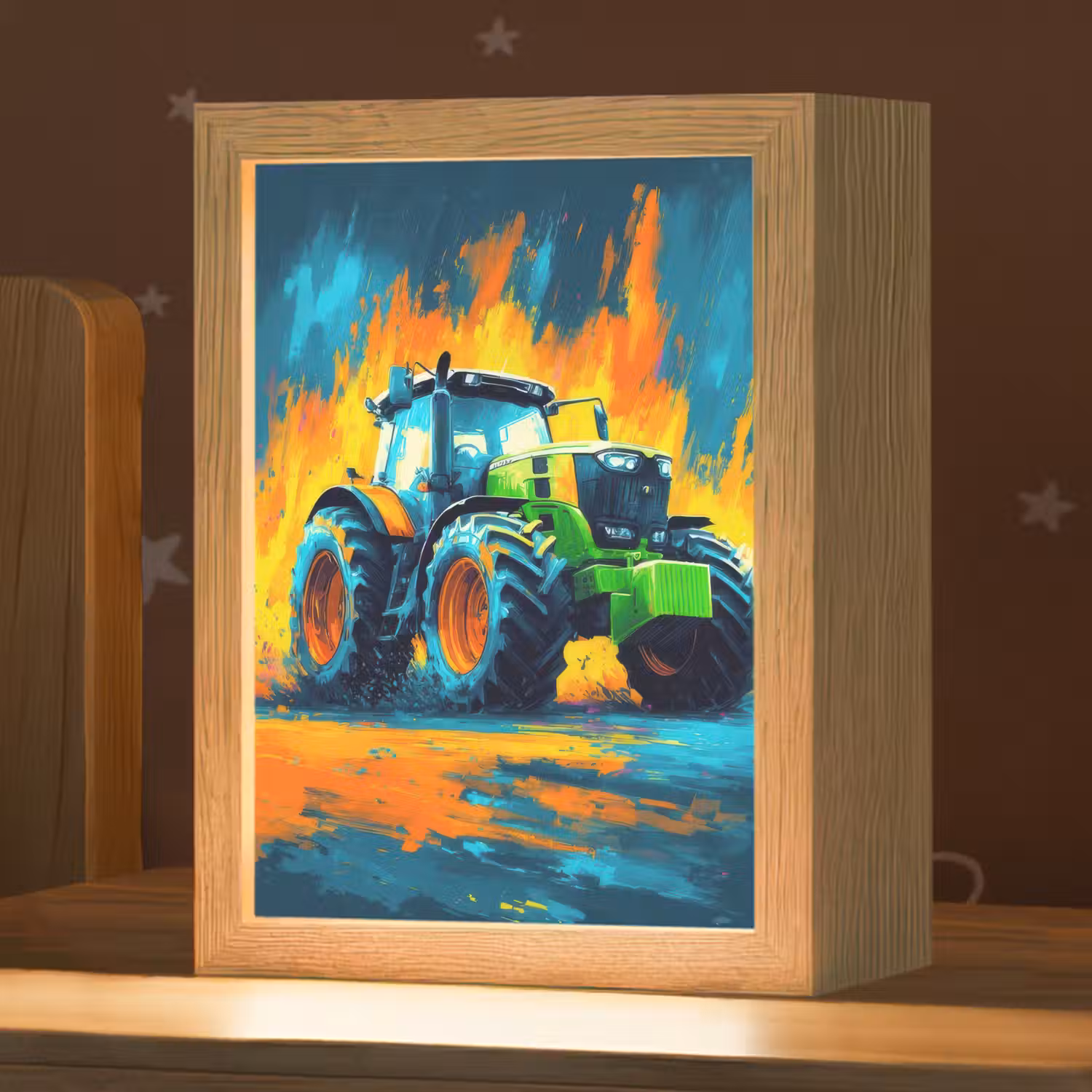 Abstract - Tractor - Groen Light Box met kabel klein -zzz_3d_website