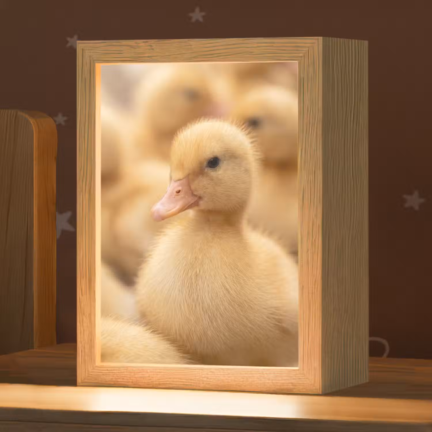 Pijltje - Eend - Natuur - Geel Light Box met kabel (Kinderlampje) klein -zzz_3d_website