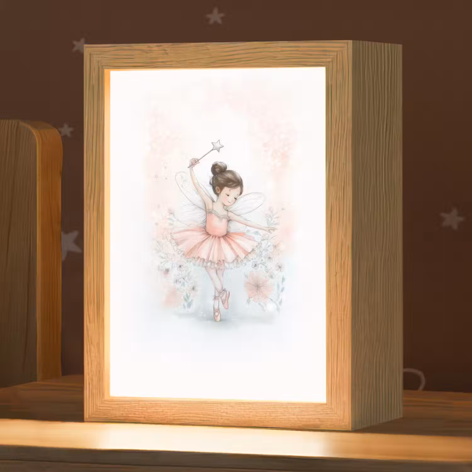 Ballerina - Fee - Roze Light Box met kabel klein -zzz_3d_website