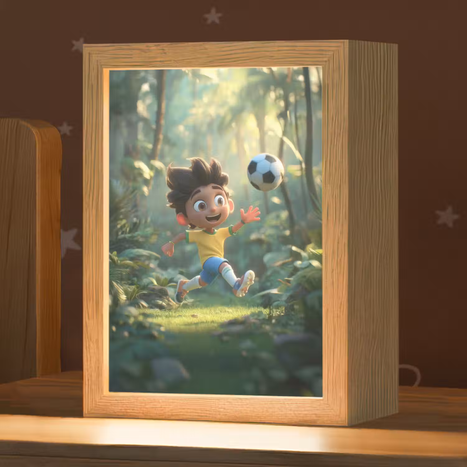 Jongen - Voetbal - Bos Light Box met kabel klein -zzz_3d_website