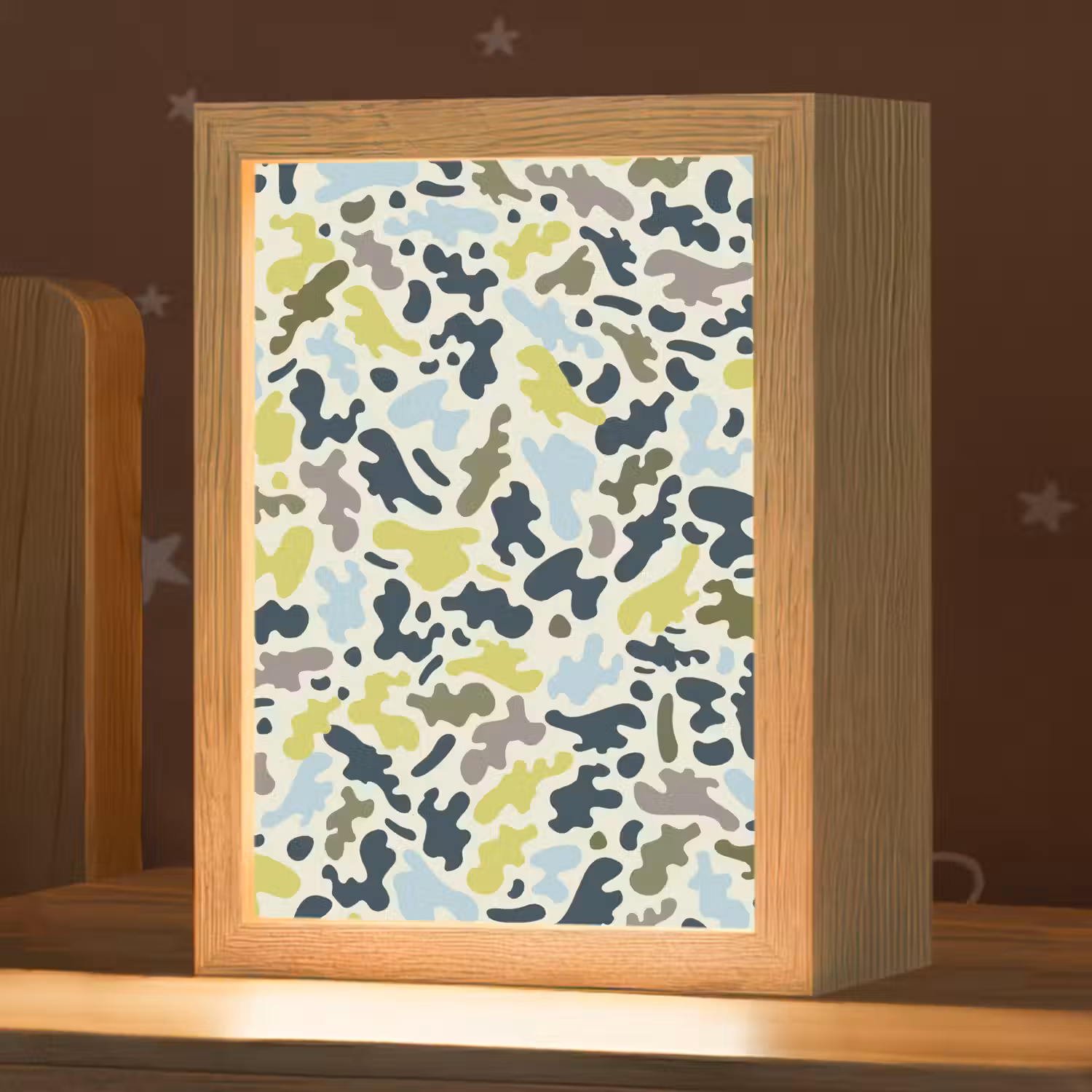 Camouflage - Groen - Blauw - Jongens - Kinderen Light Box met kabel klein -zzz_3d_website