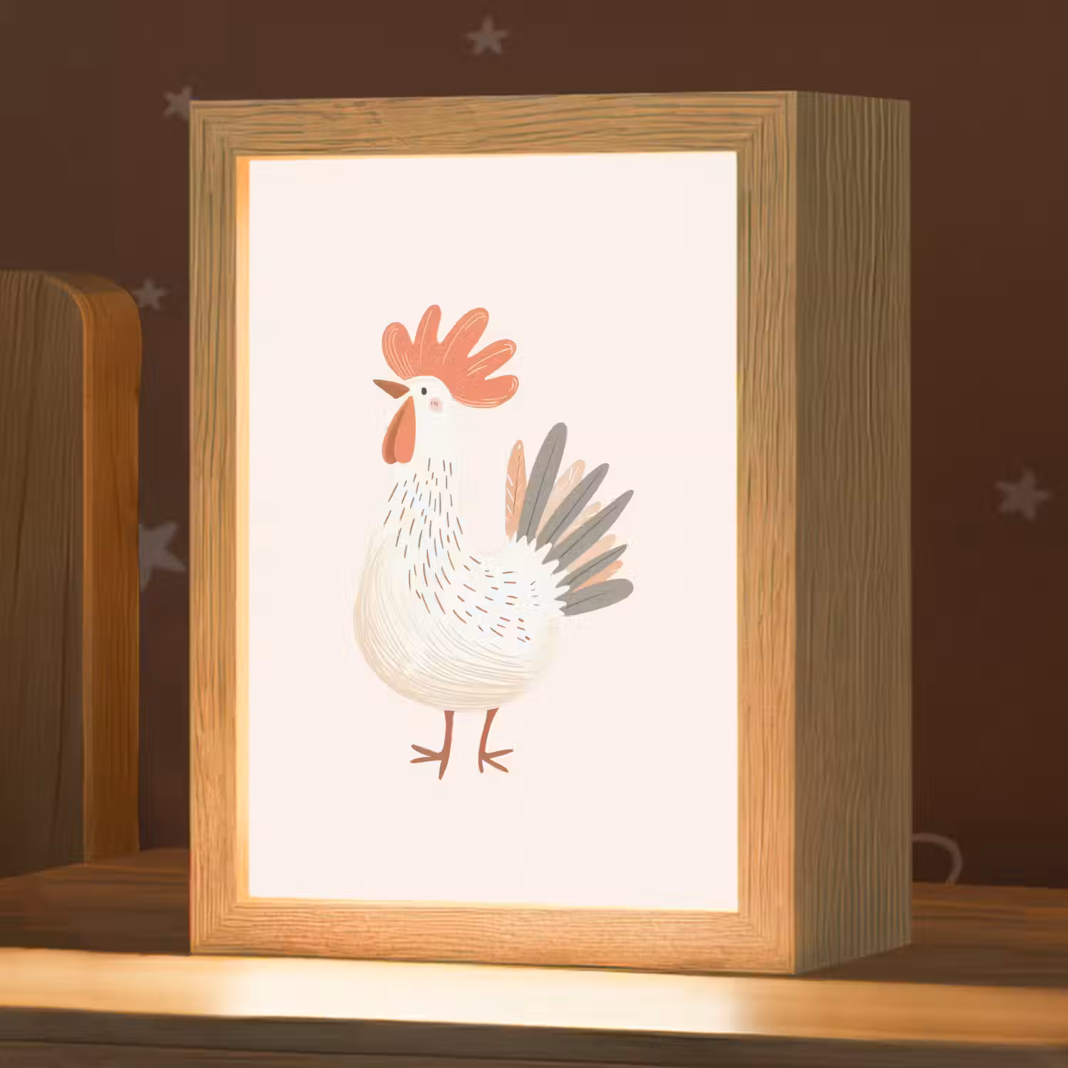 Kip - Boerderij - Dieren Light Box met kabel klein -zzz_3d_website