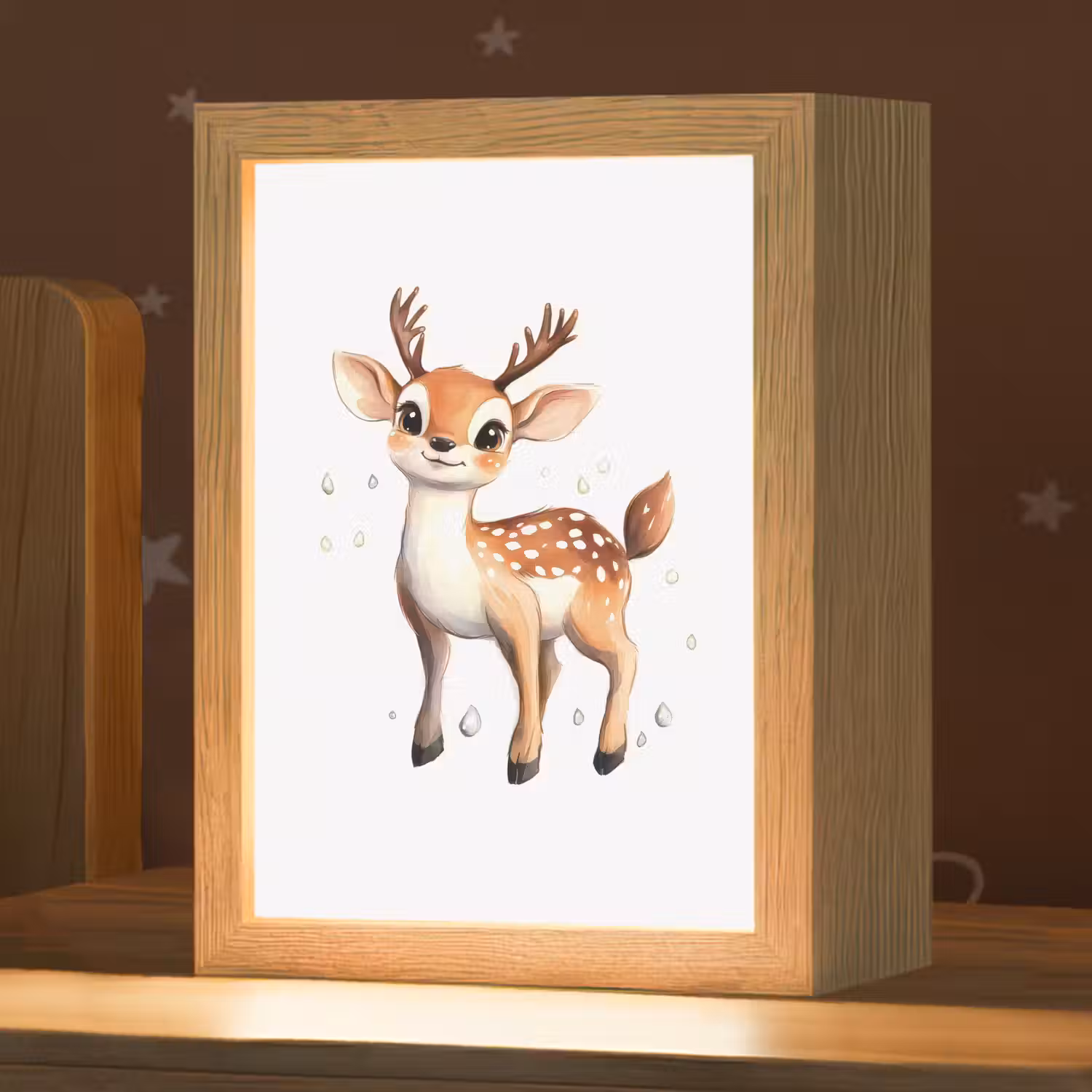 Hert - Dier - Bruin Light Box met kabel klein -zzz_3d_website