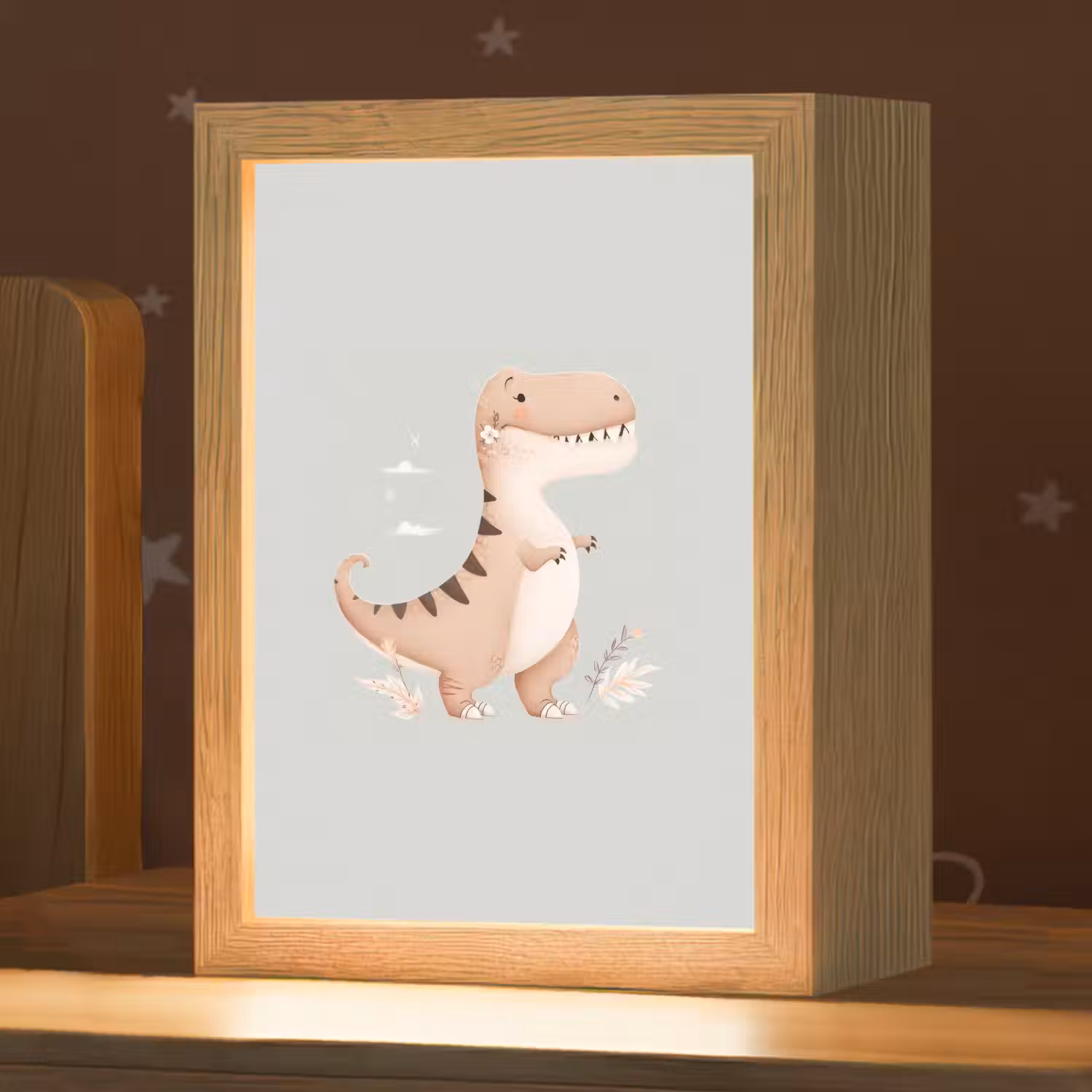 Dino - Bloemen - Blauw Light Box met kabel klein -zzz_3d_website
