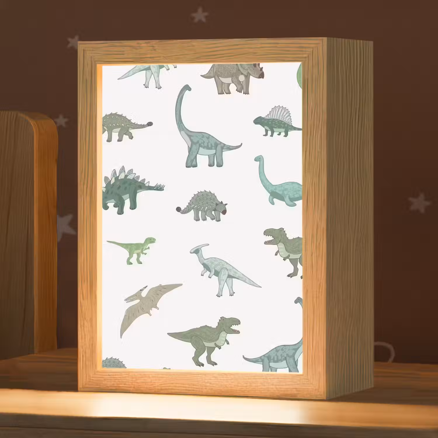 Dino - Groen - Jongens - Dinosaurus - Blauw Light Box met kabel klein -zzz_3d_website