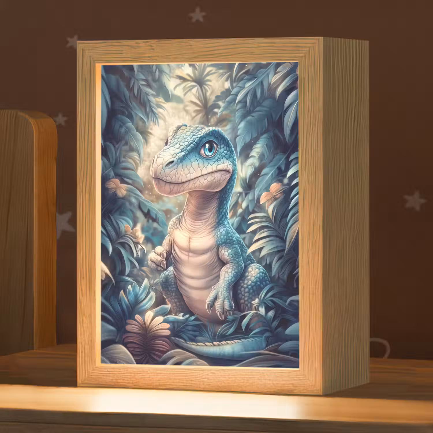 Dino - Jungle - Blauw Light Box met kabel klein -zzz_3d_website