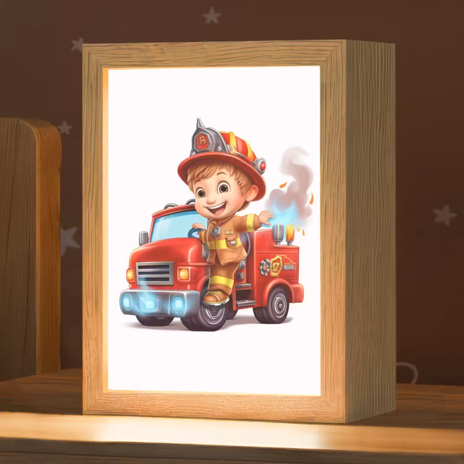 Brandweerwagen - Jongens - Kind - Rood Light Box met kabel klein -zzz_3d_website