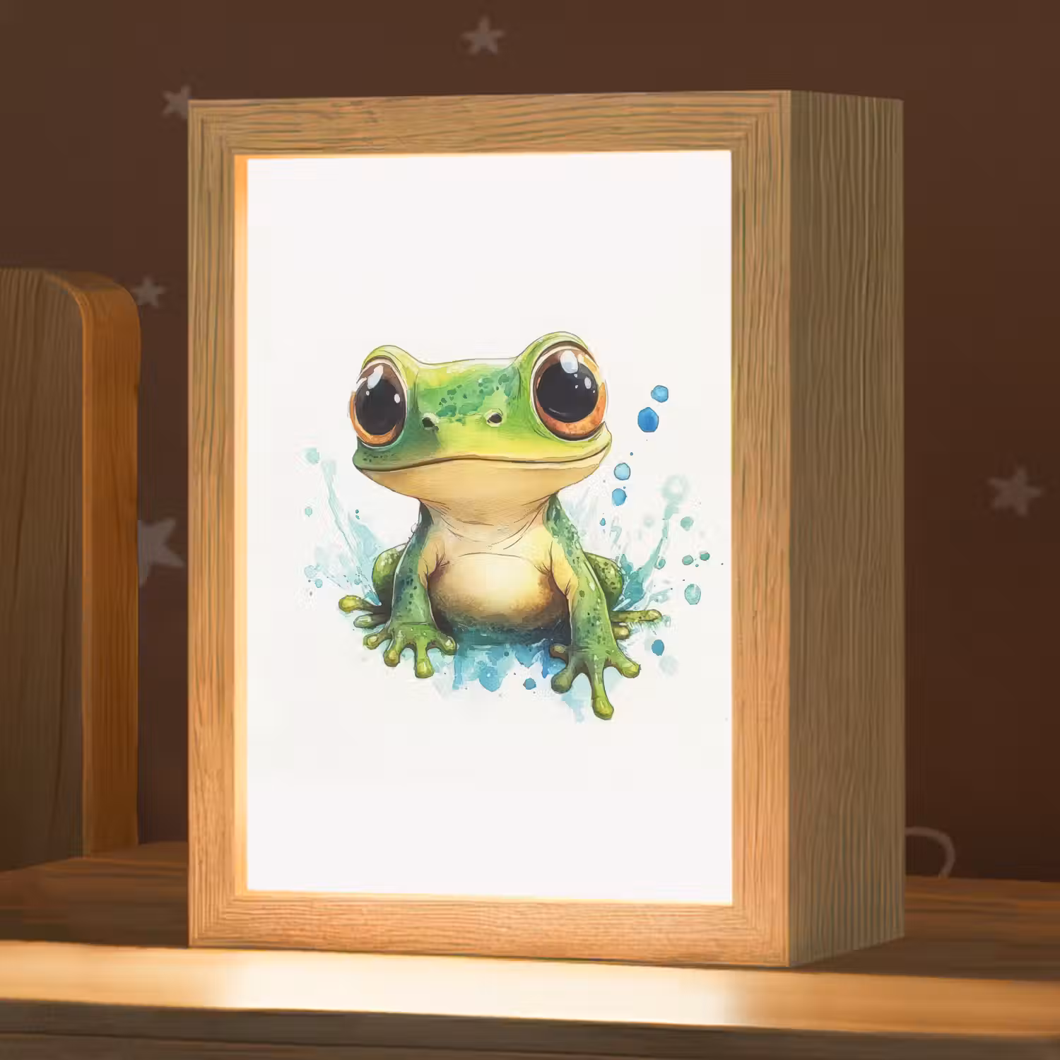 Kikker - Groen - Water - Dieren Light Box met kabel klein -zzz_3d_website