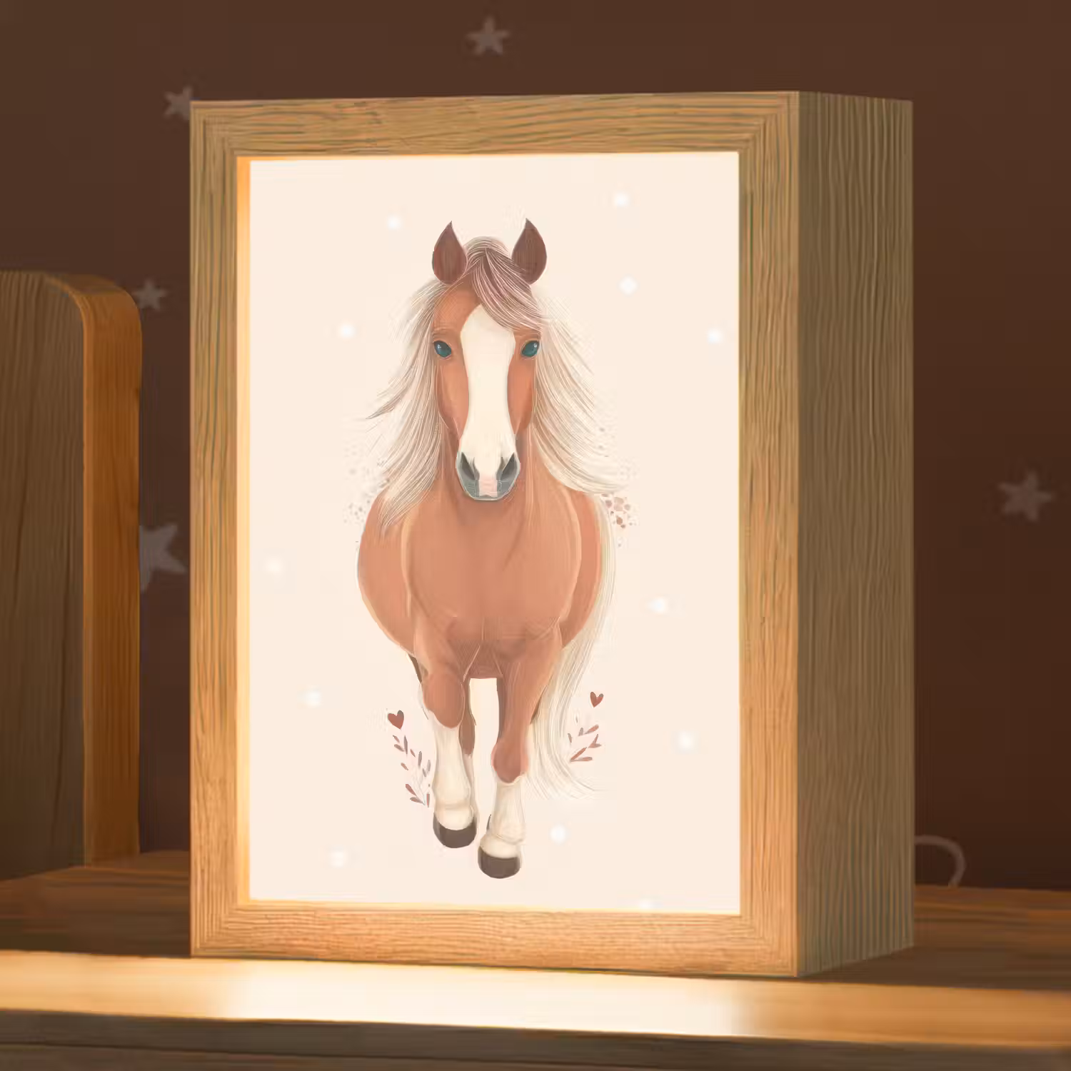 Paard - Galop - Bruin - Stippen Light Box met kabel klein -zzz_3d_website