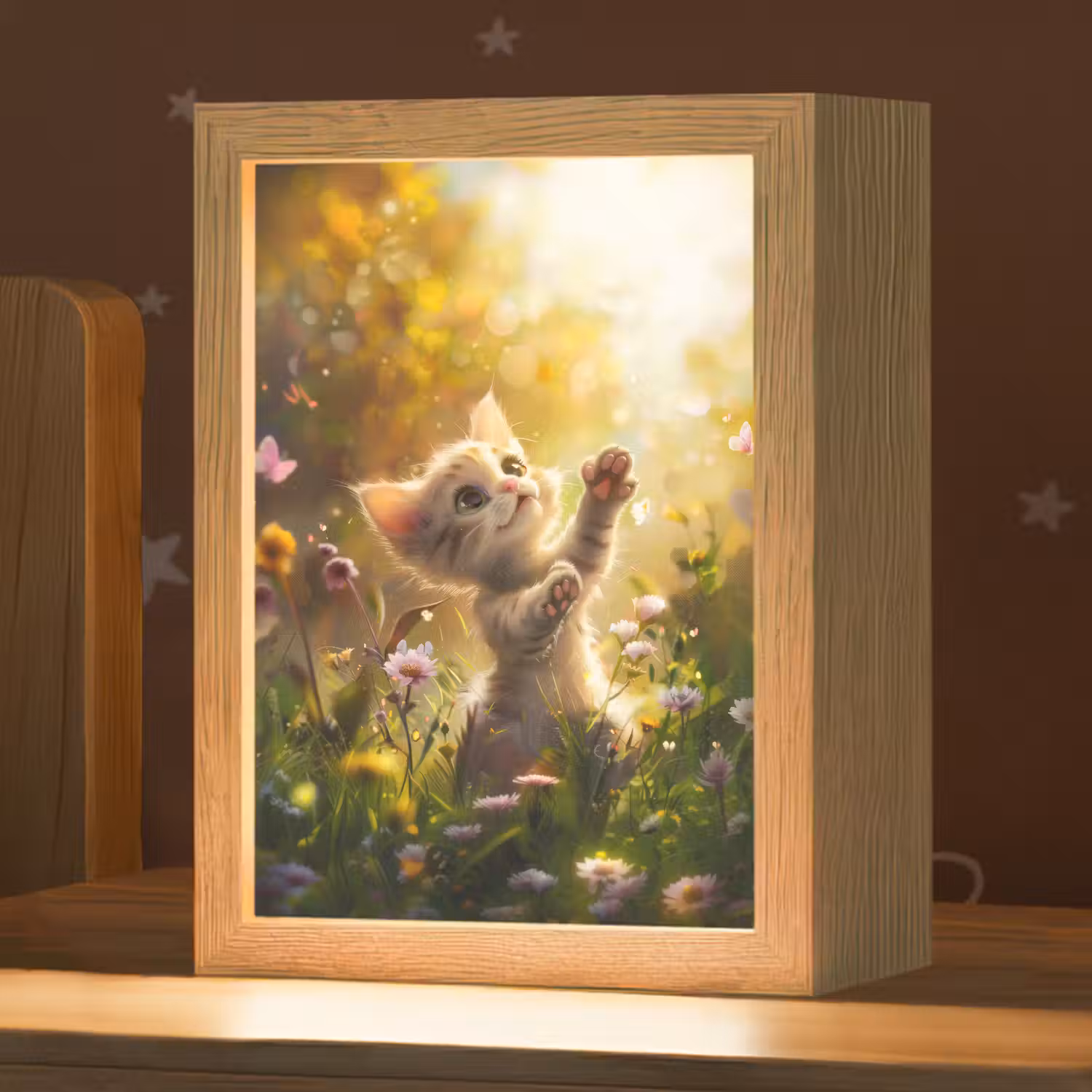 Kitten - Dier - Natuur - Bloemen Light Box met kabel klein -zzz_3d_website