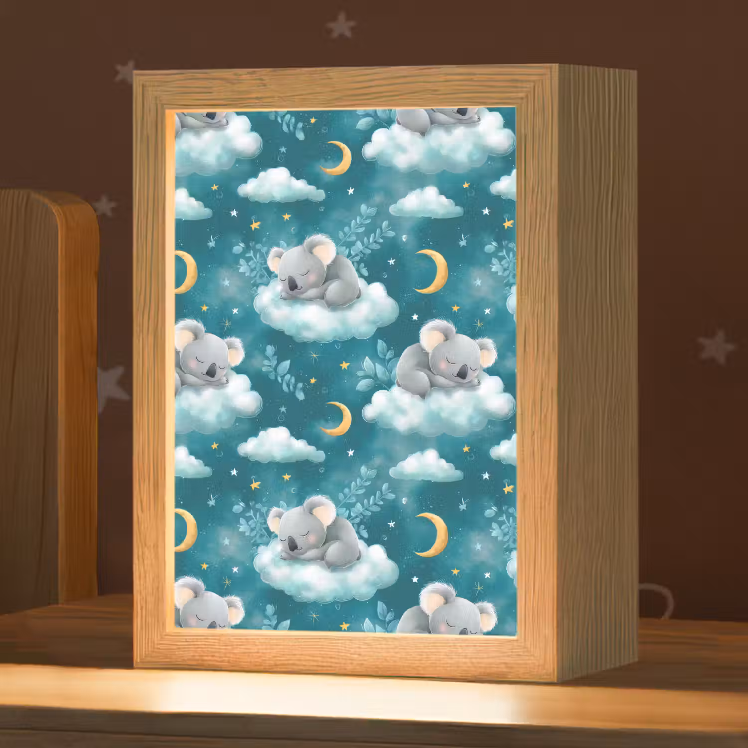 Koala's - Betoverend - Blauw Light Box met kabel (Kinderlampje) klein 904 -zzz_3d_website