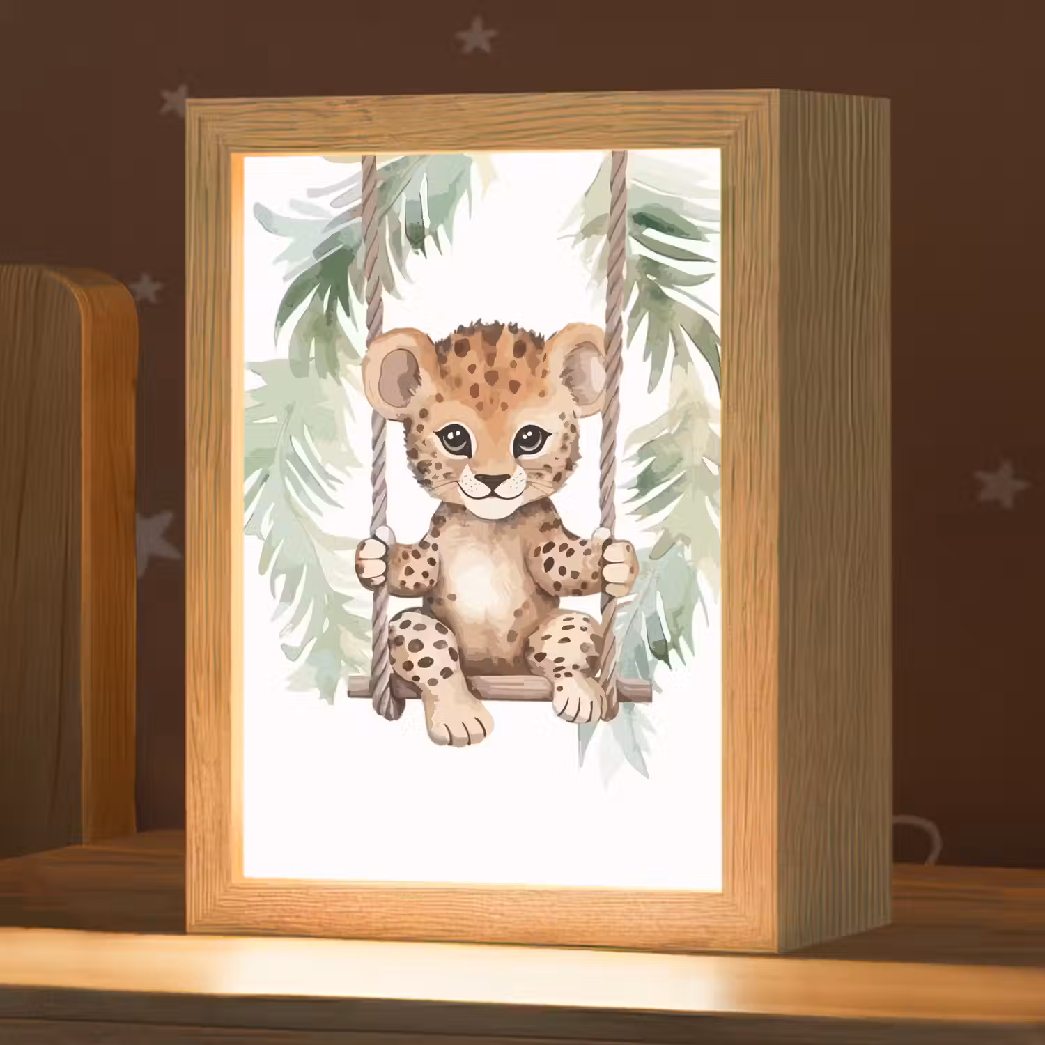 Luipaard - Dier - Kinderen - Jungle Light Box met kabel klein -zzz_3d_website