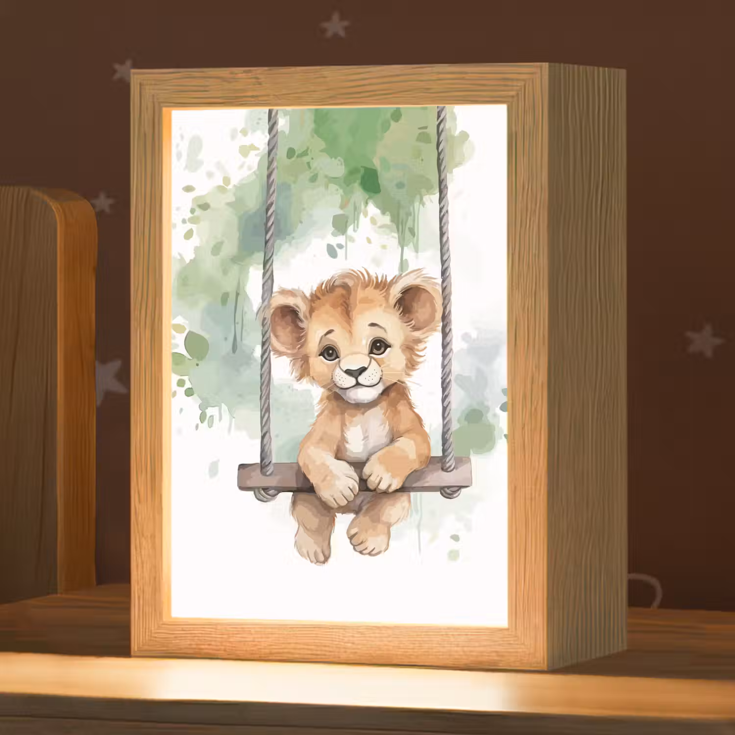 Leeuw - Dier - Kinderen - Jungle Light Box met kabel klein -zzz_3d_website