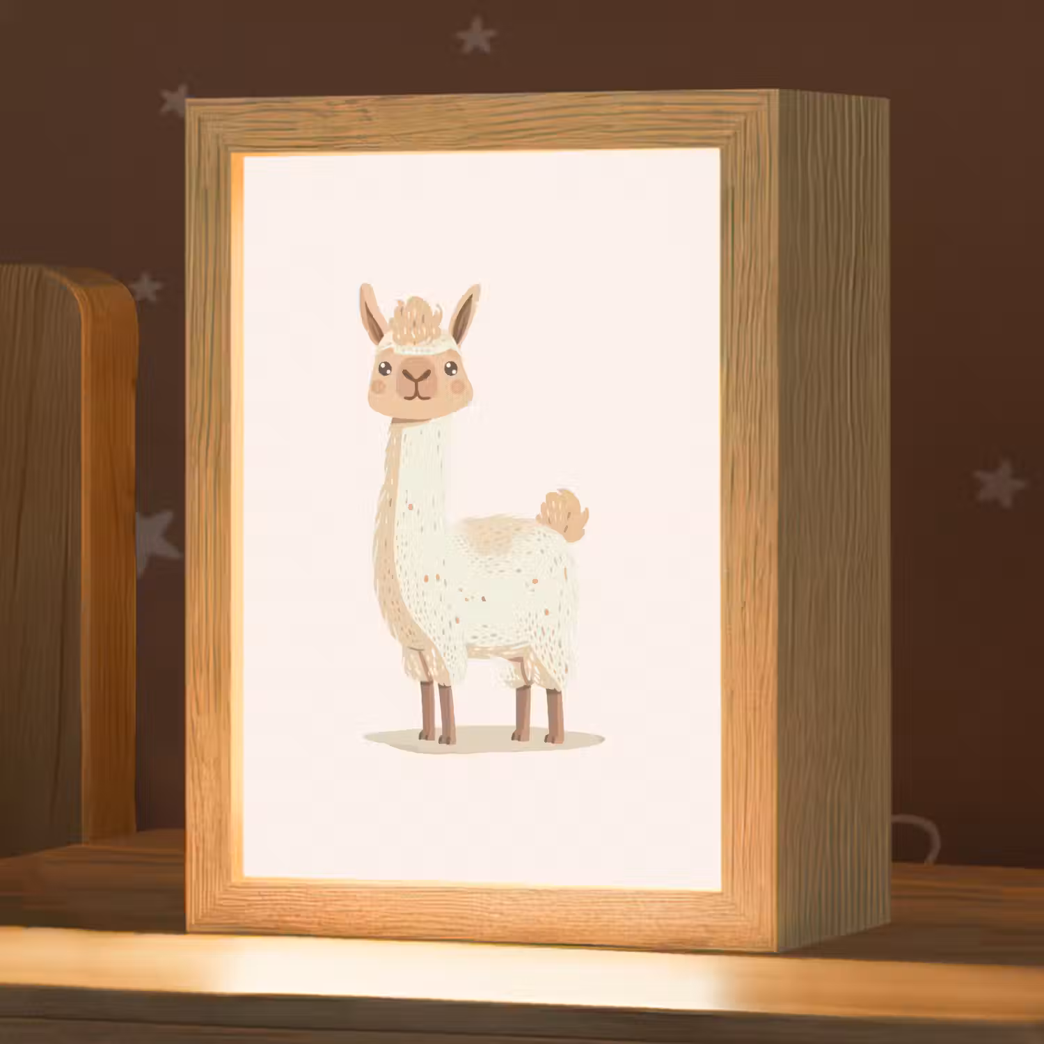 Lama - Dieren - Boerderij - Pastel Light Box met kabel klein -zzz_3d_website