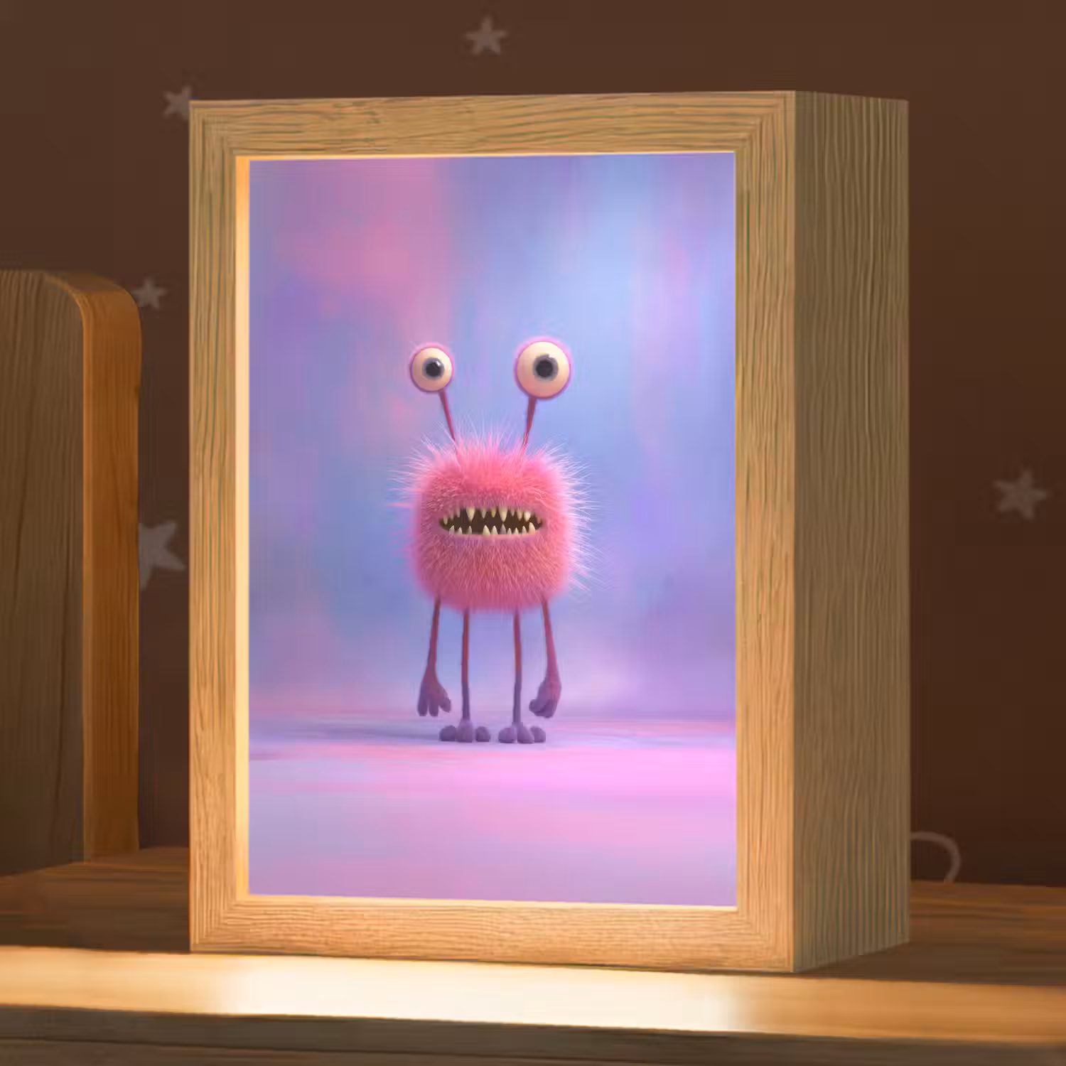 Monster - Roze - Paars Light Box met kabel klein -zzz_3d_website