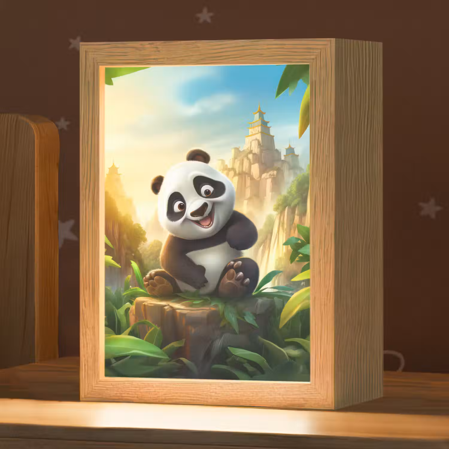 Panda - Wilde dieren - Jungle - Jongens - Kinderen Light Box met kabel klein -zzz_3d_website