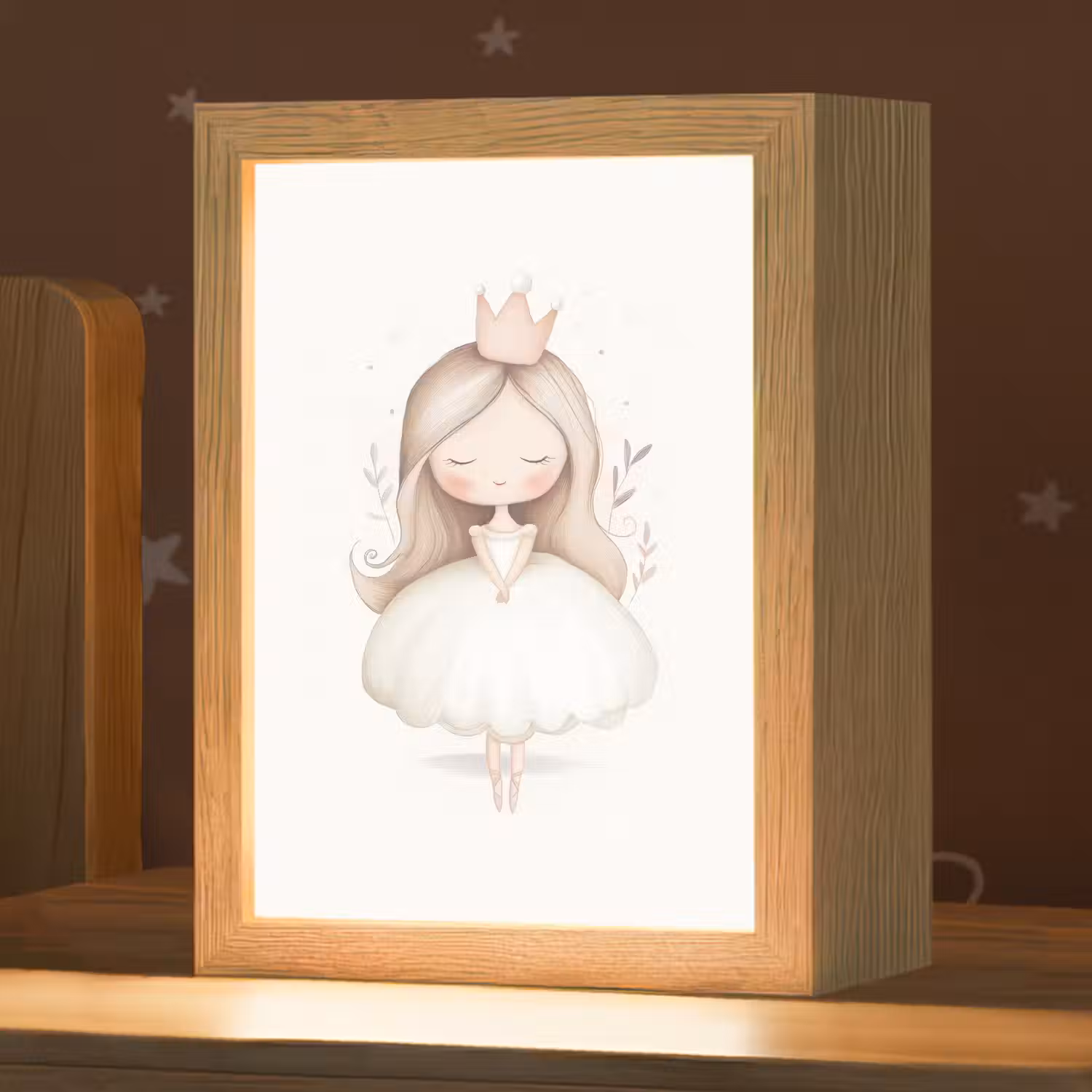 Prinses - Jurk - Kroon - Pastel Light Box met kabel klein -zzz_3d_website