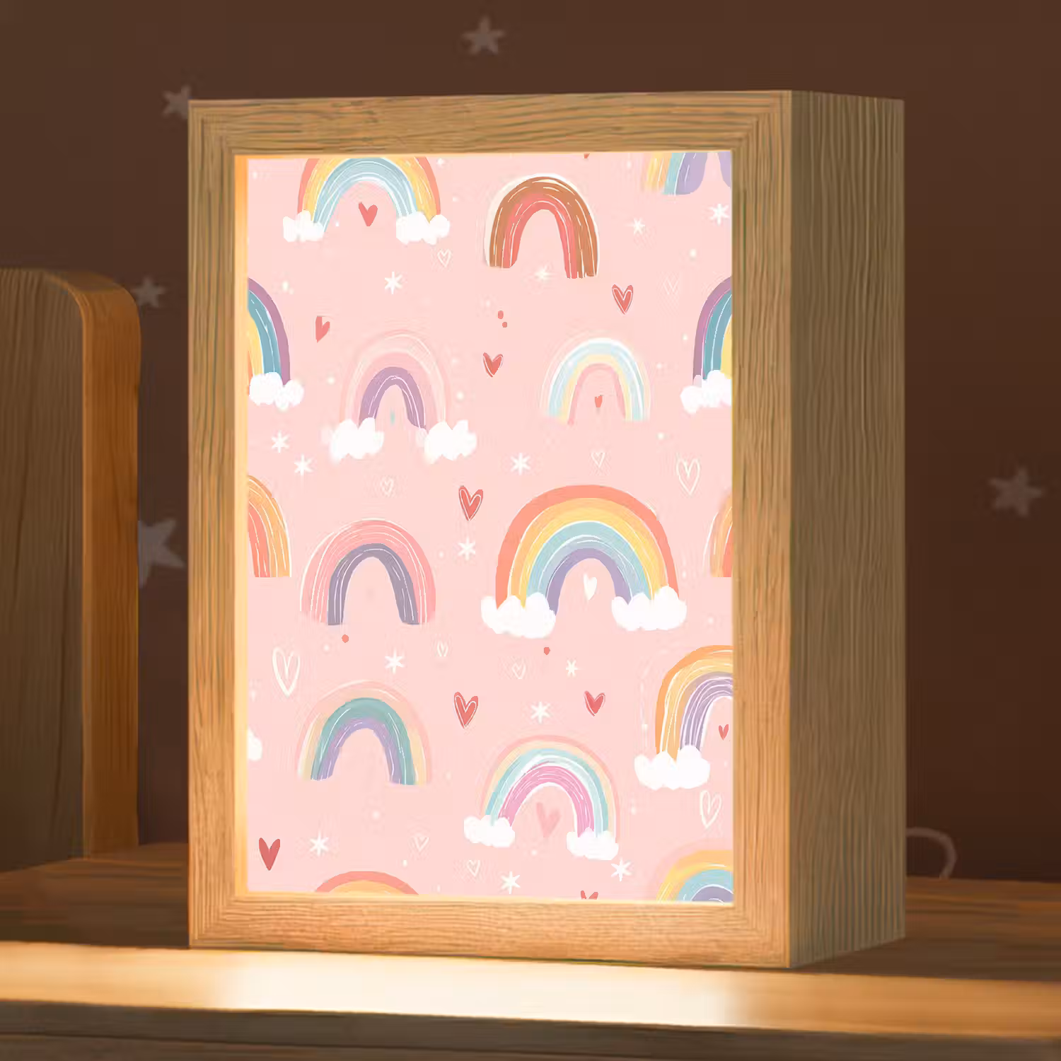 Regenboog - Patroon - Pastel Light Box met kabel klein -zzz_3d_website