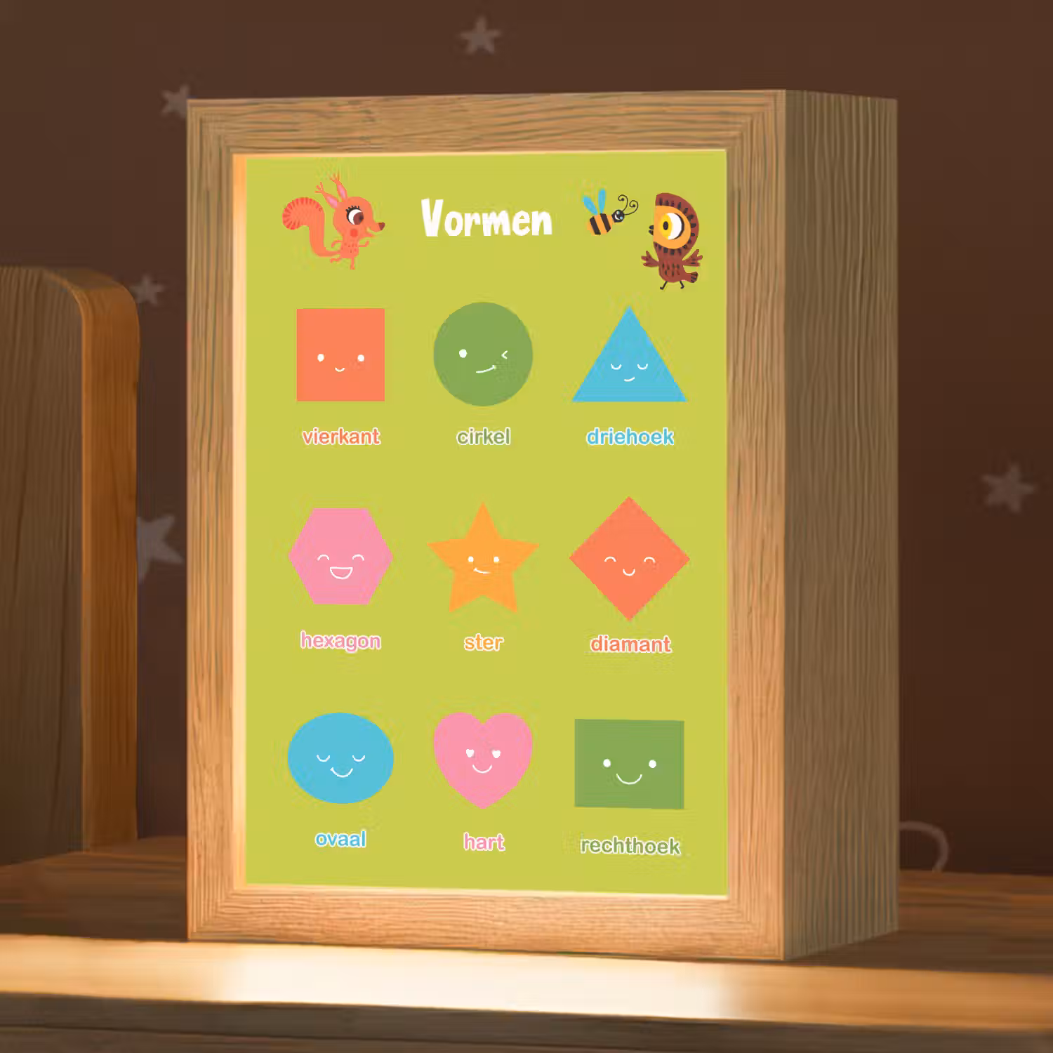 Vormen - Educatief - Leren voor kinderen - Groen Light Box met kabel klein -zzz_3d_website