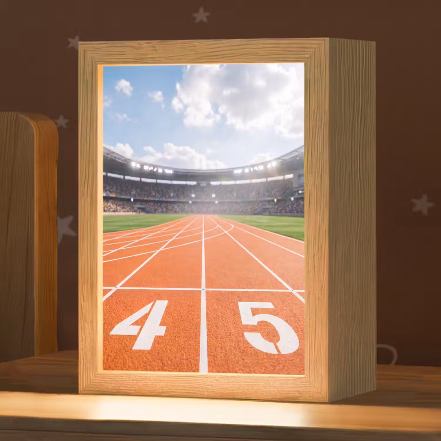 Sintelbaan - Stadion - Sport -Oranje Light Box met kabel (Kinderlampje) klein -zzz_3d_website